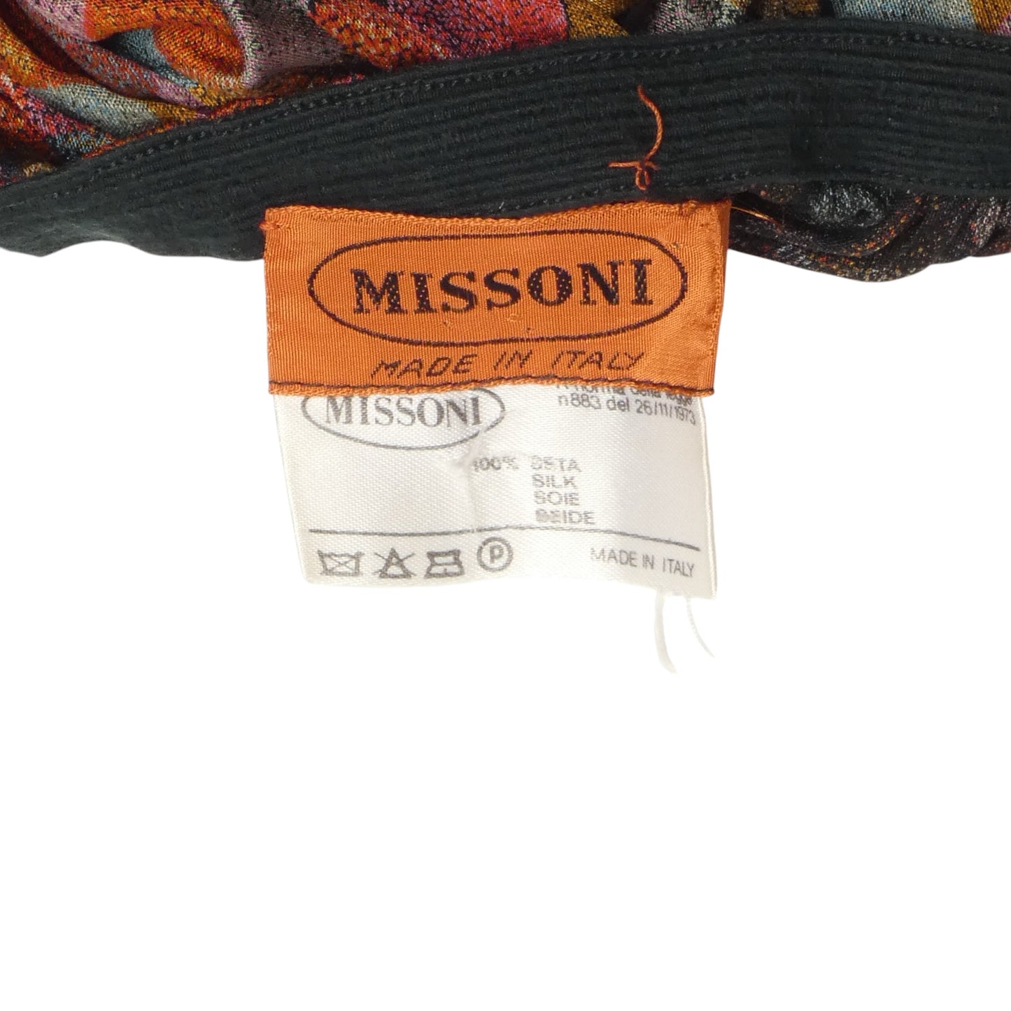 MISSONI- 1970s Printed Silk Slip Dress, Size 8
