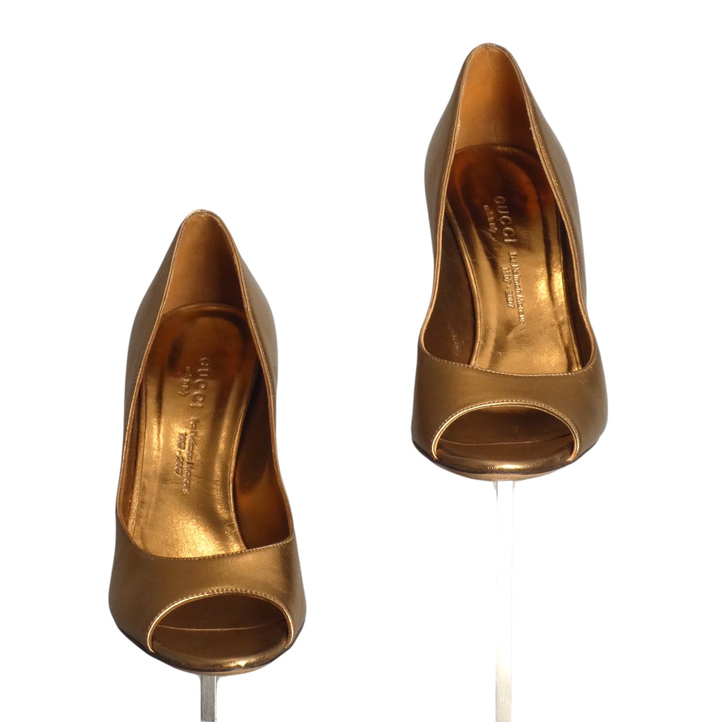 GUCCI- 2007 Neiman Marcus Anniversary Gold Pumps, Size 6B