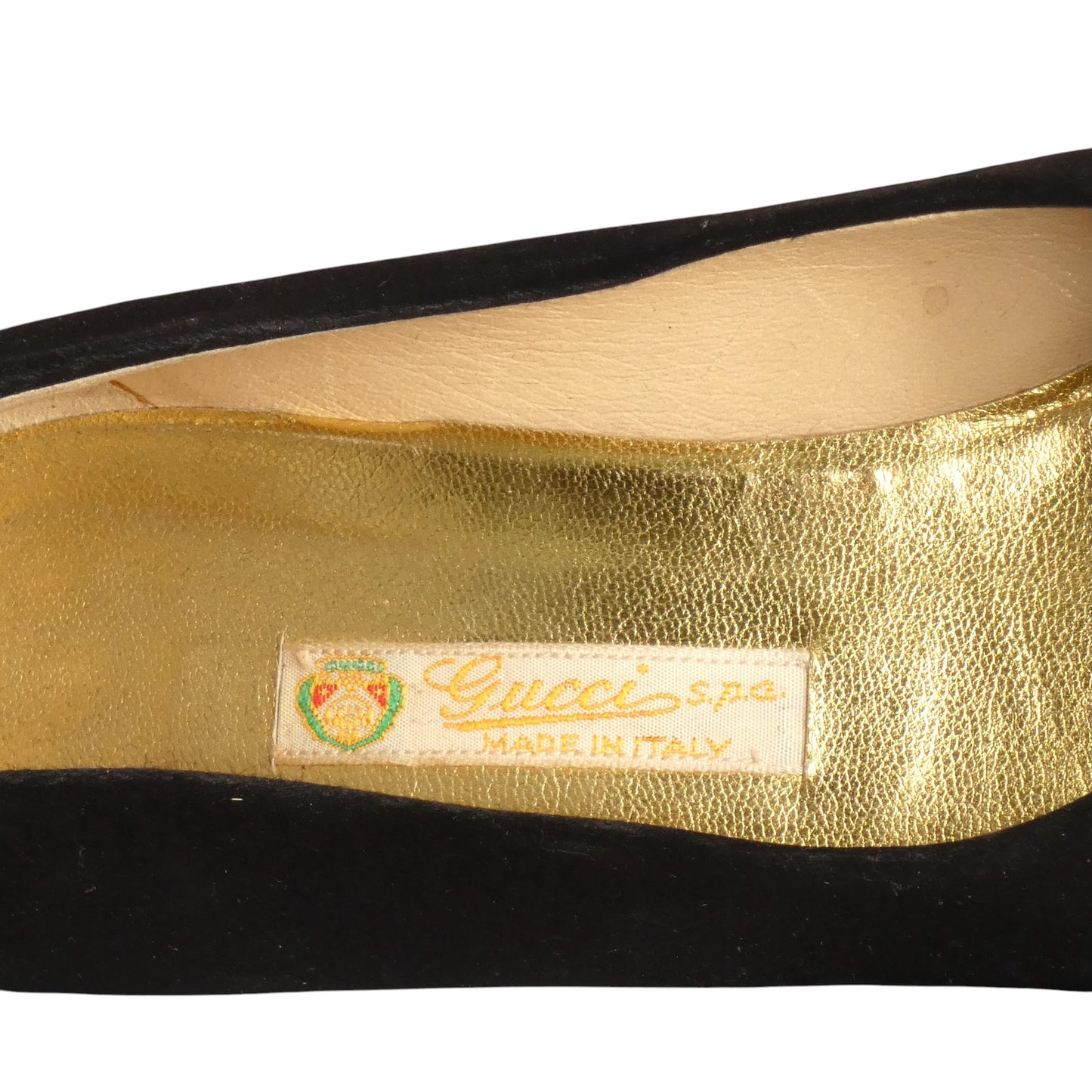 GUCCI- 1980s Black Satin Pumps, Size 36