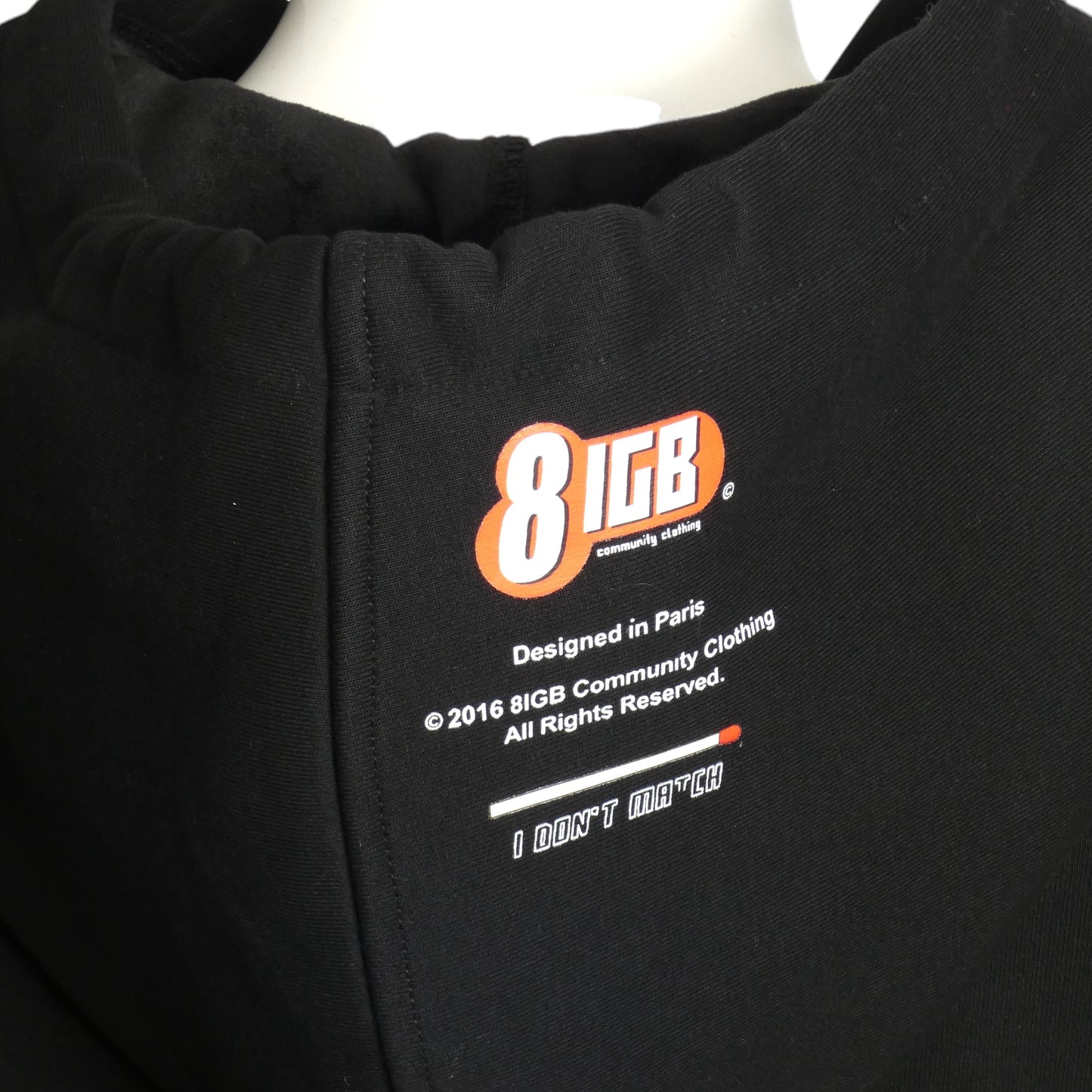 8 IGB COMMUNITY- NWT Black Hoodie, Size Small