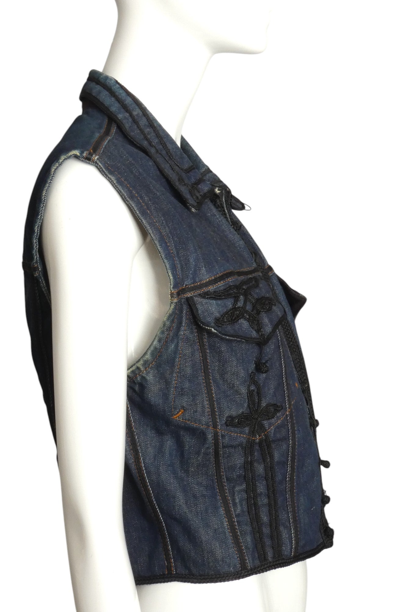 GAULTIER JEAN'S- 1980s Denim Vest, Size 6
