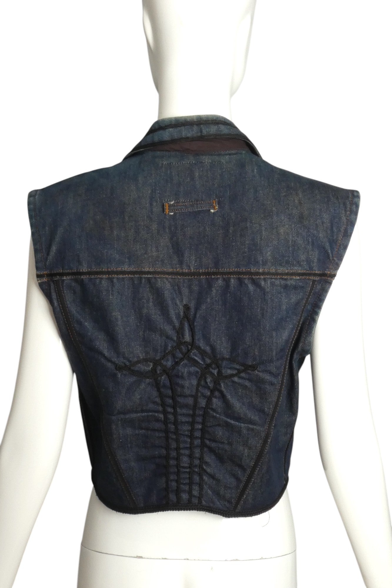 GAULTIER JEAN'S- 1980s Denim Vest, Size 6
