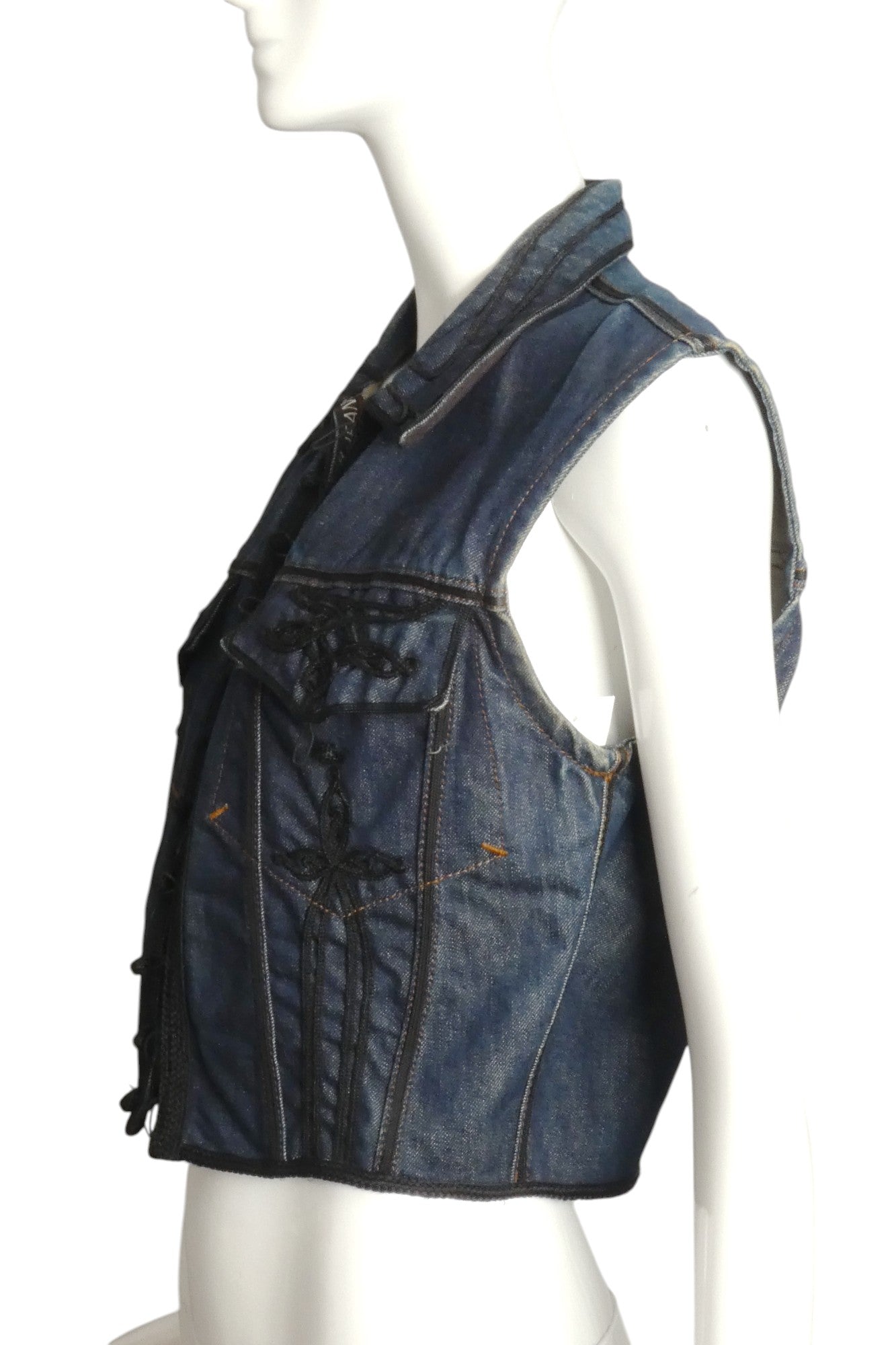 GAULTIER JEAN'S- 1980s Denim Vest, Size 6