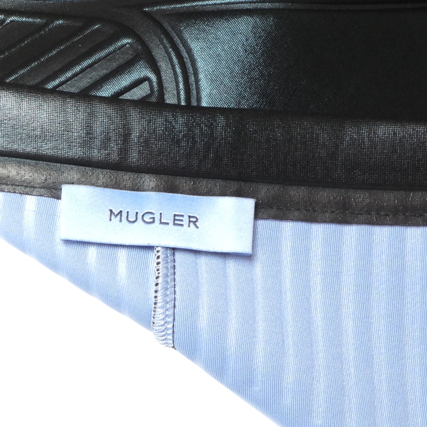MUGLER- Black PVC Quilted Pants, Size 6
