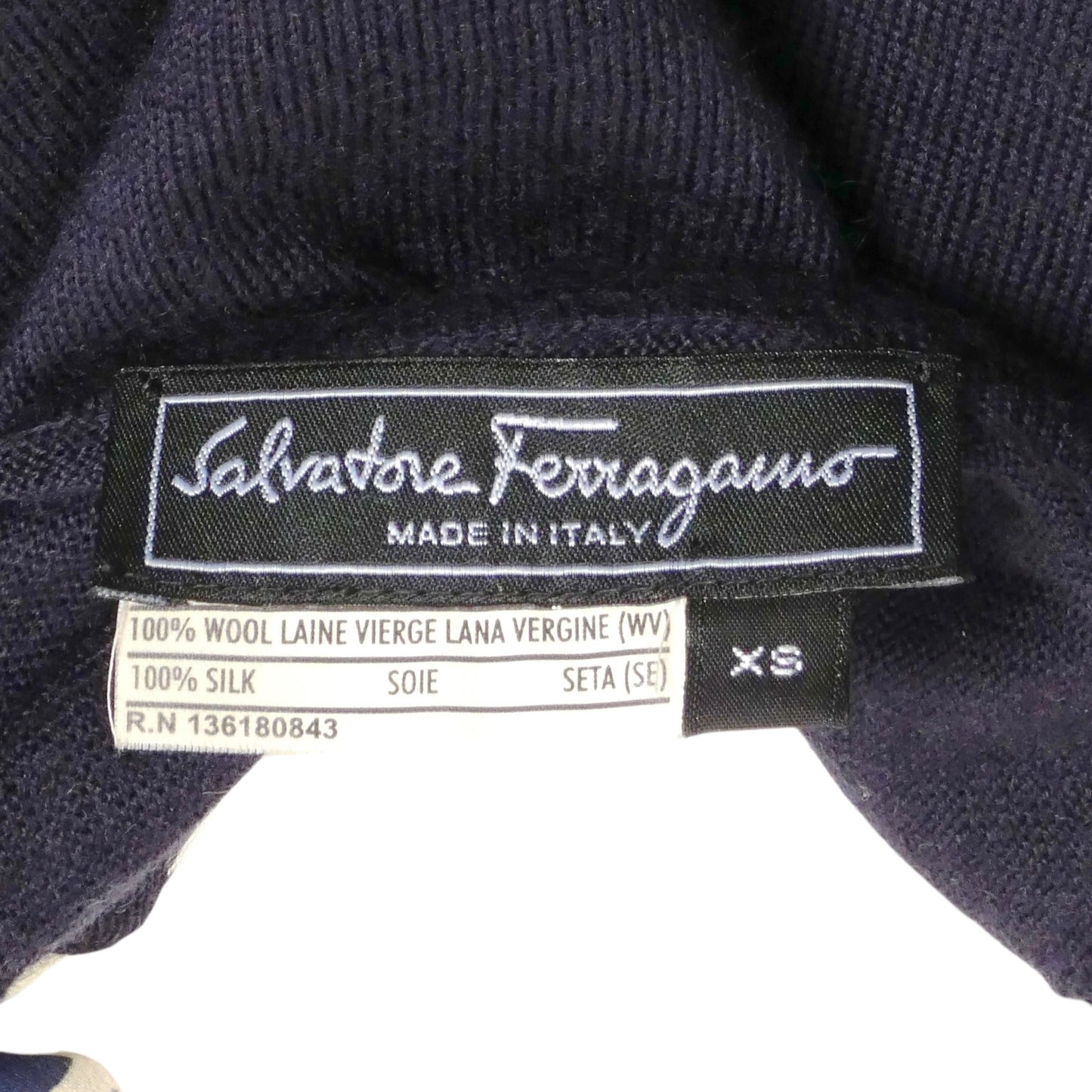 SALAVATORE FERRAGAMO- 1990s Print Silk & Knit Vest, Size XS