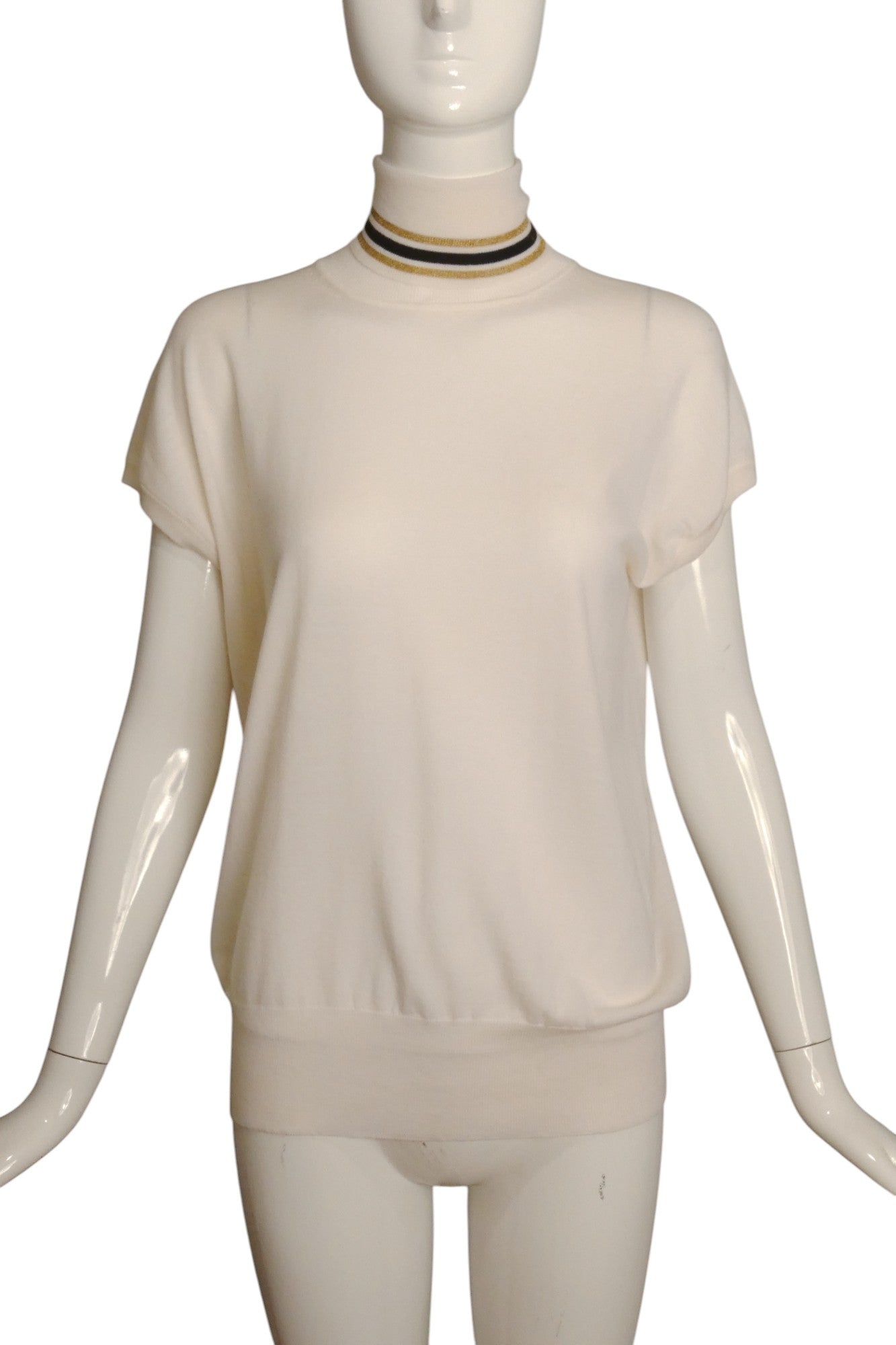 GUCCI- NWT Ivory Knit Turtleneck Sweater, Size Large