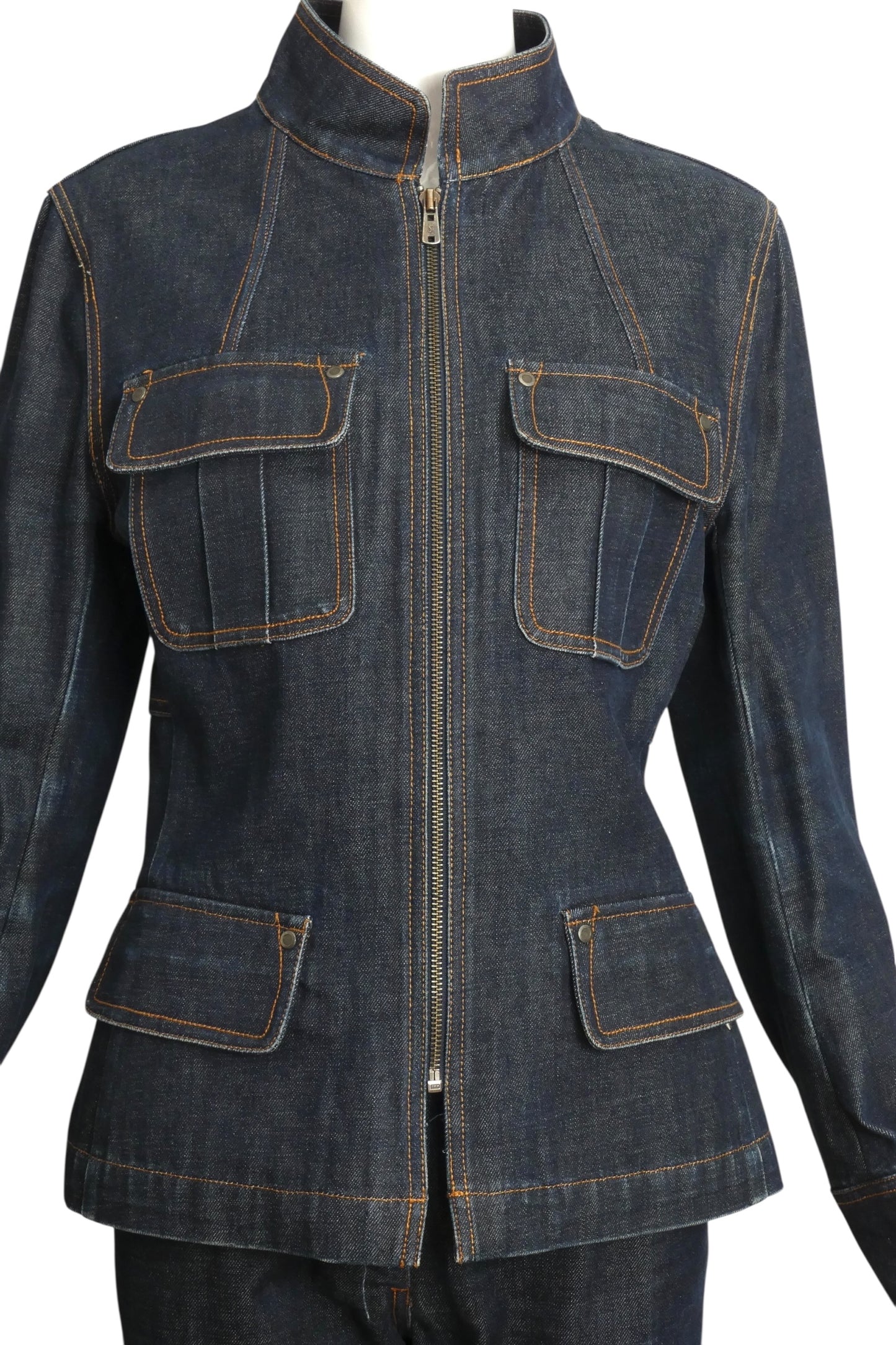 YVES SAINT LAURENT- Denim Pant Ensemble, Size 6