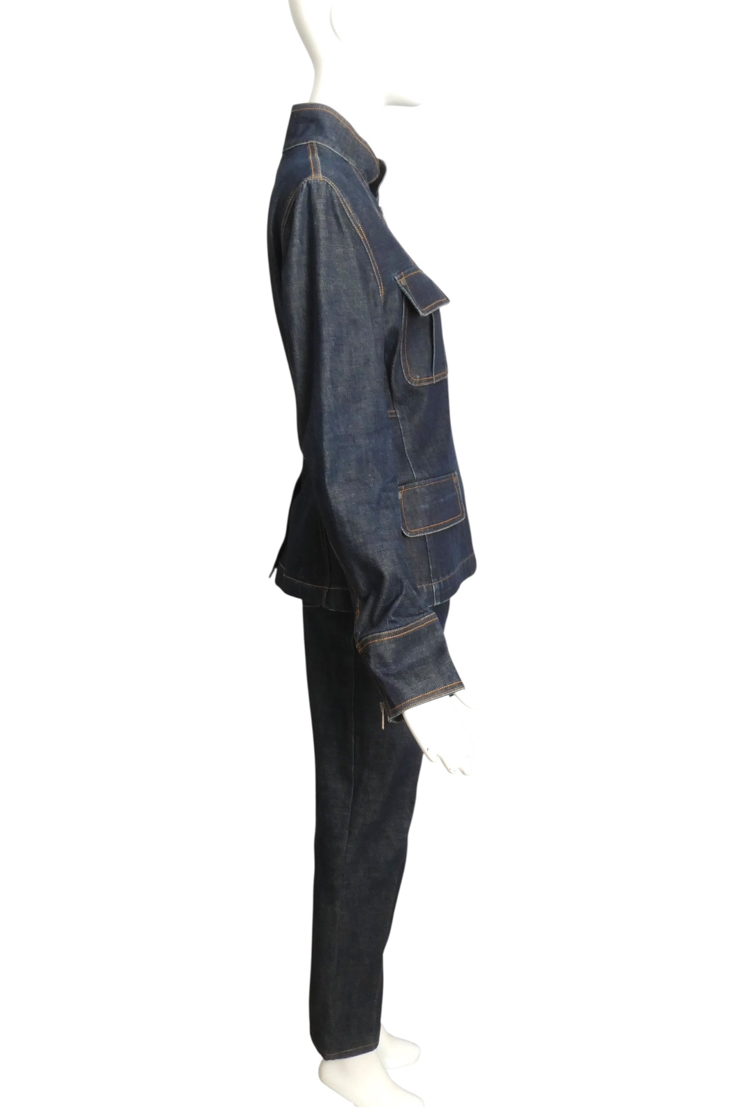 YVES SAINT LAURENT- Denim Pant Ensemble, Size 6