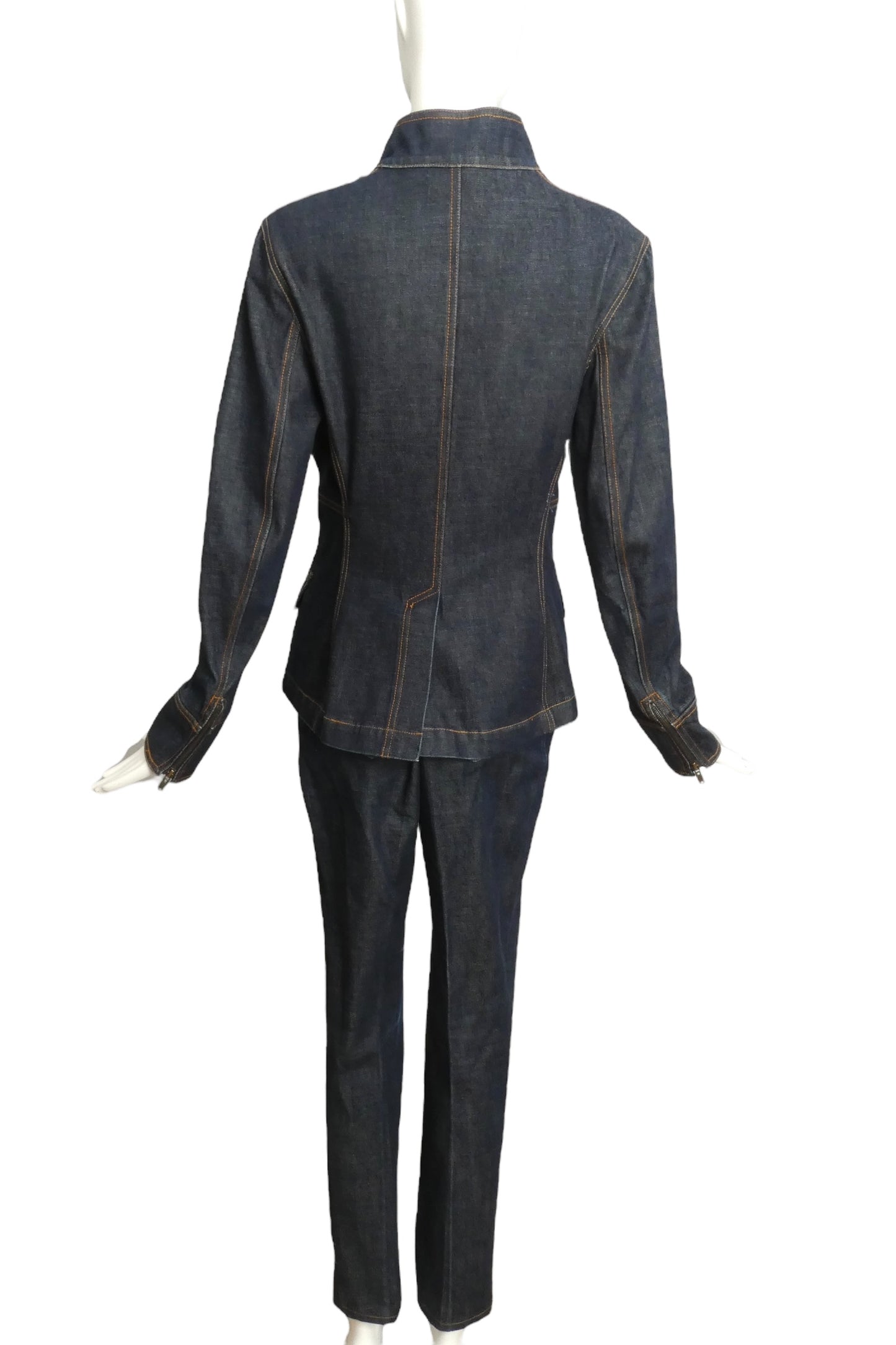 YVES SAINT LAURENT- Denim Pant Ensemble, Size 6