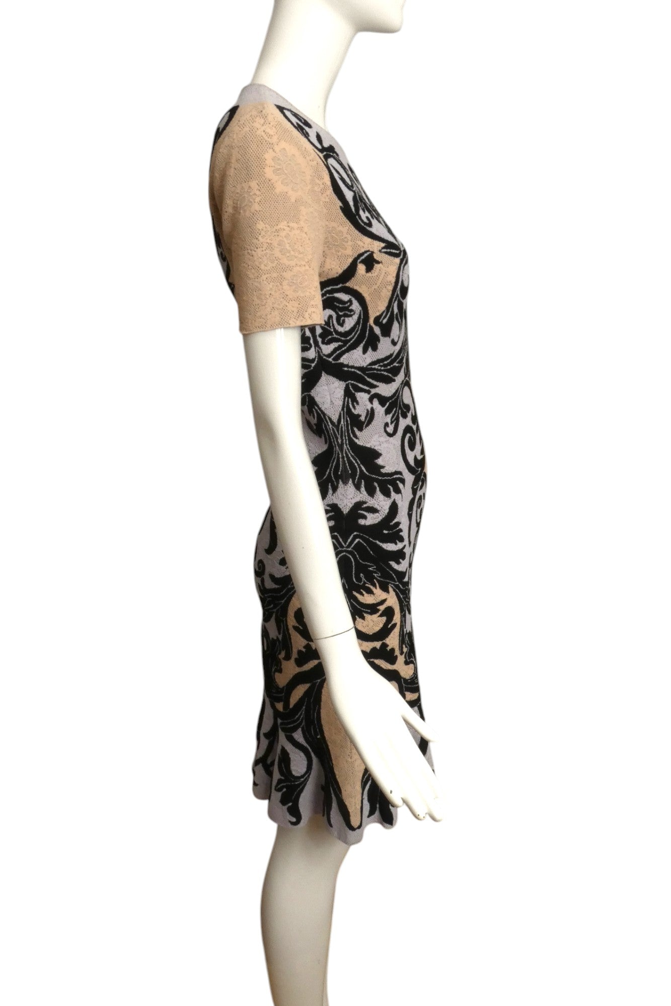 ALEXANDER MCQUEEN- Printed Knit Dress, Size Small