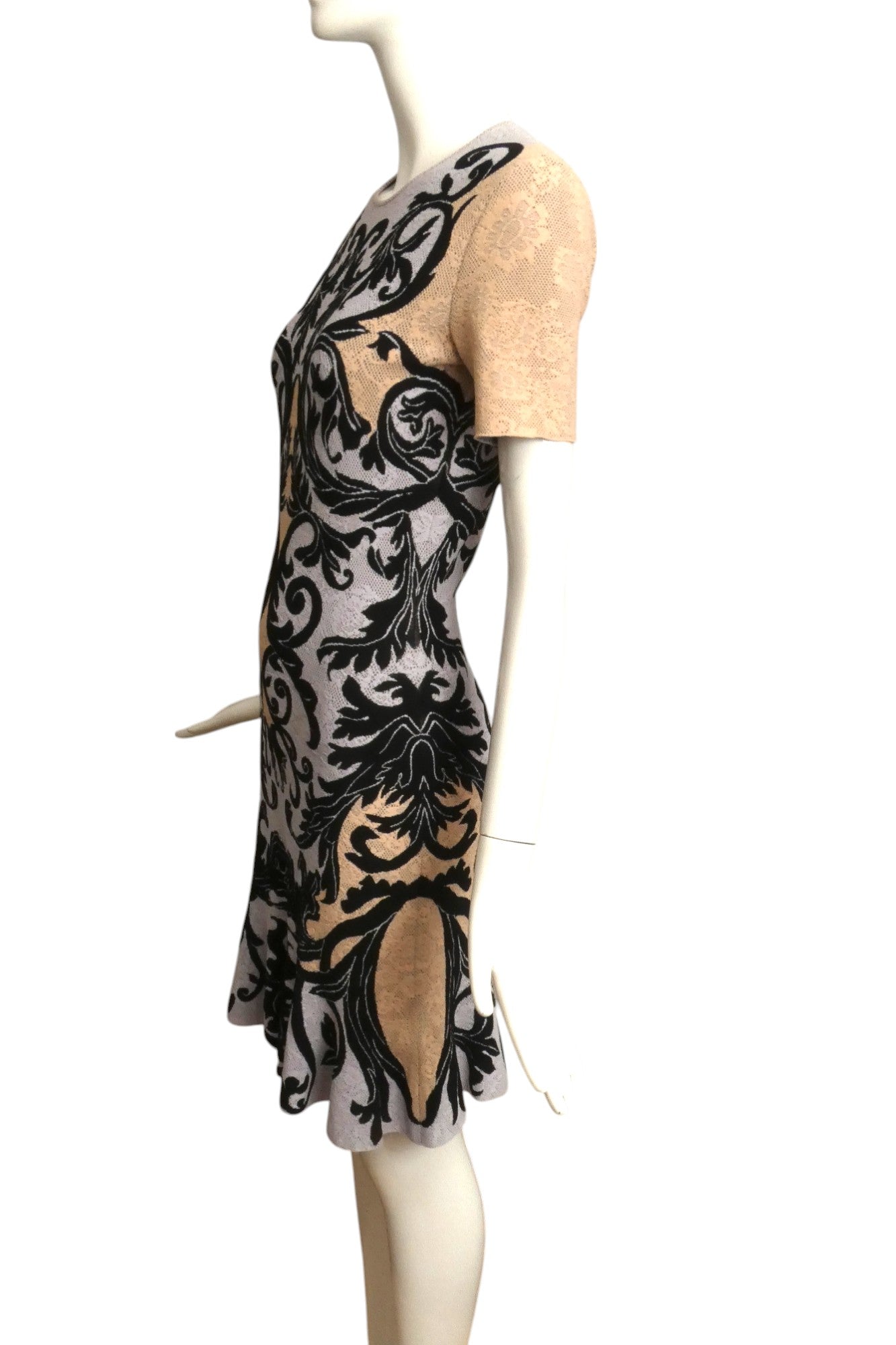 ALEXANDER MCQUEEN- Printed Knit Dress, Size Small