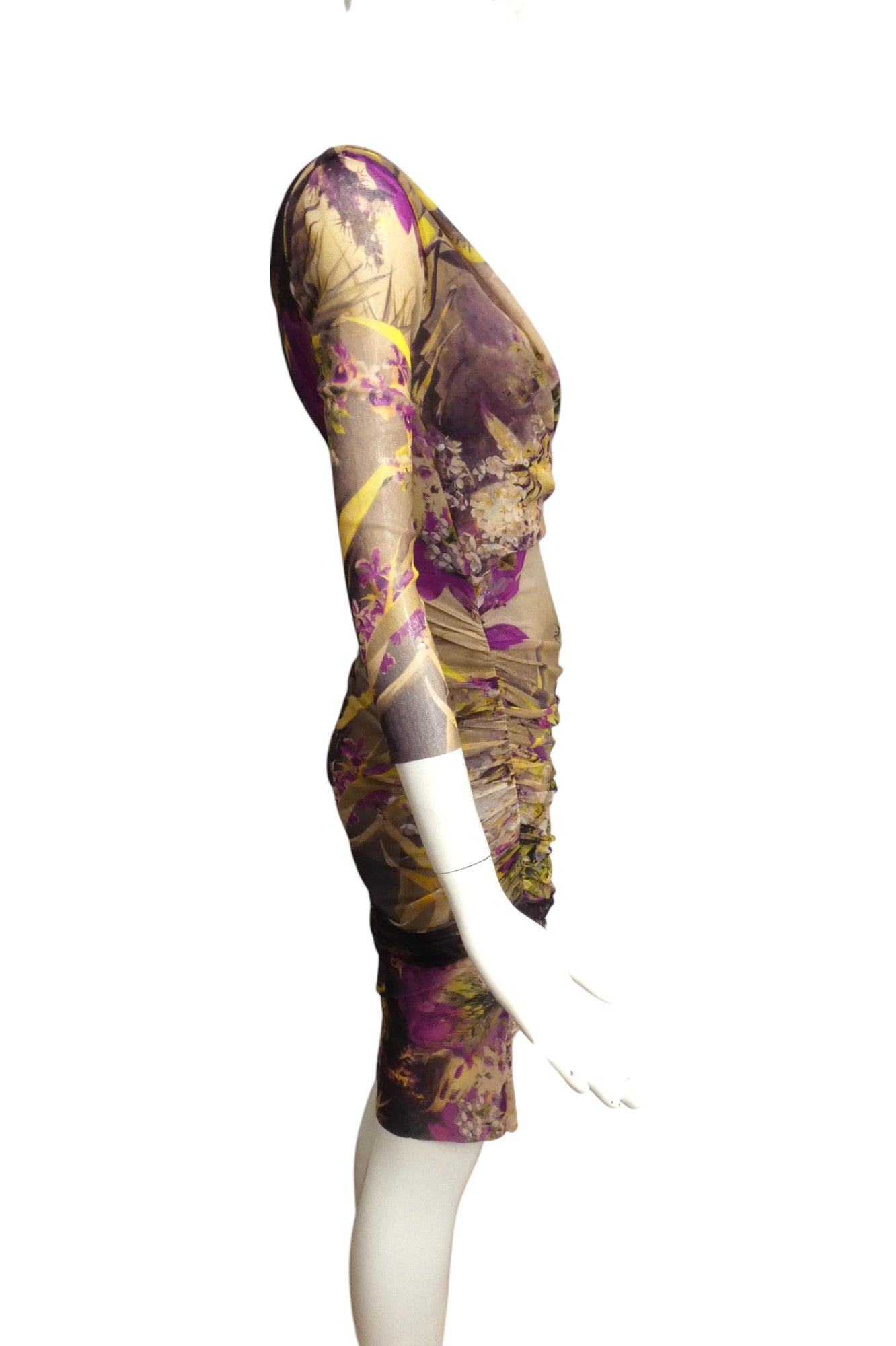 JEAN PAUL GAULTIER- Print Nylon Mesh Dress, Size Small