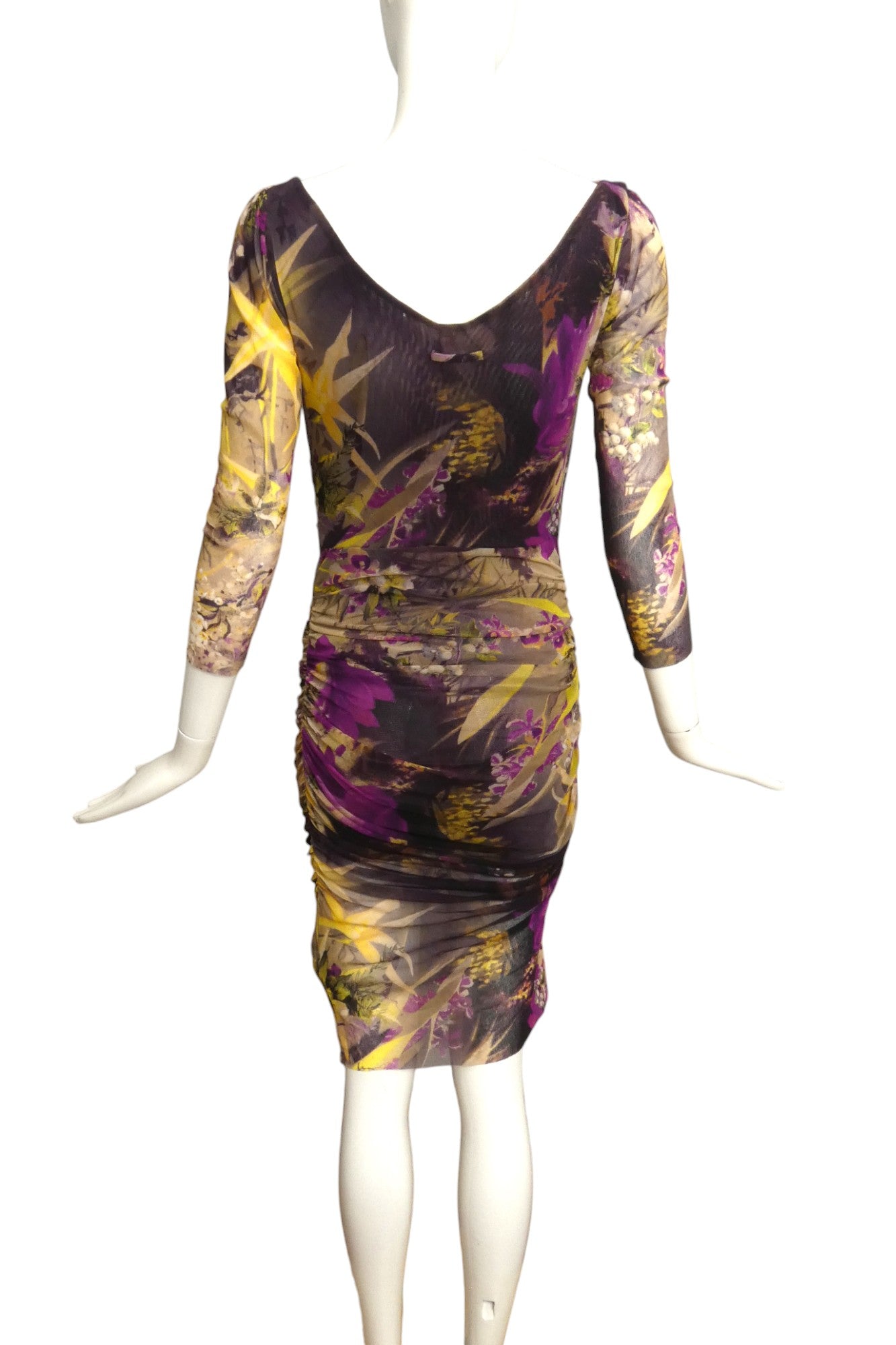 JEAN PAUL GAULTIER- Print Nylon Mesh Dress, Size Small