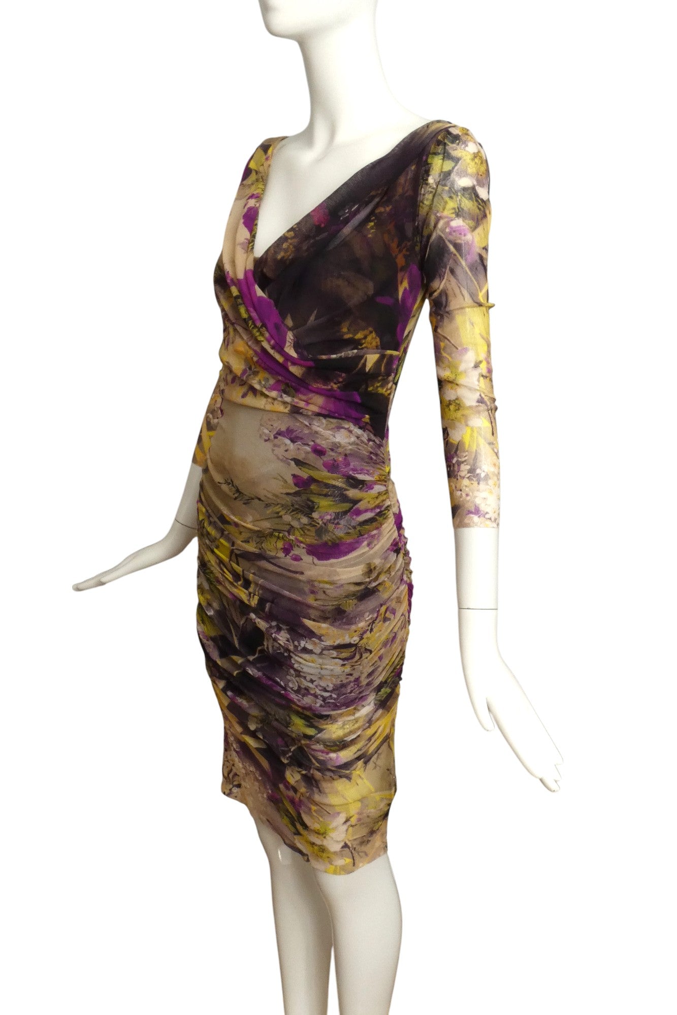 JEAN PAUL GAULTIER- Print Nylon Mesh Dress, Size Small