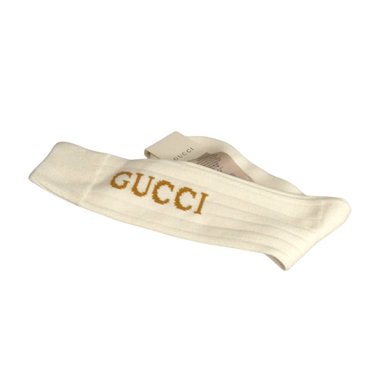 GUCCI- NWT Ivory Ribbed Knee High Socks, Multi Sizes Available