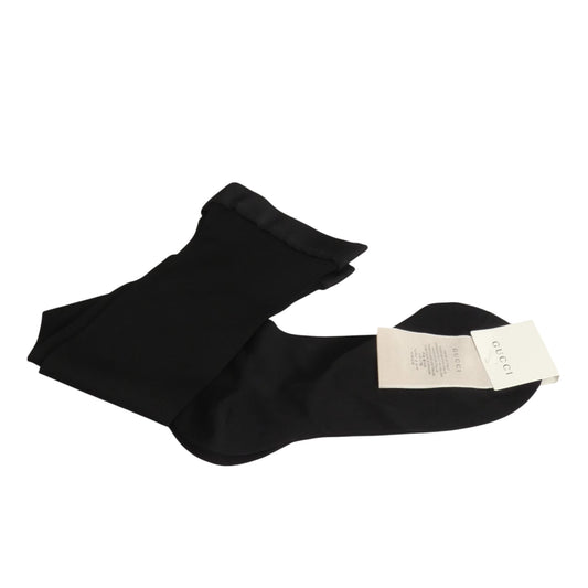 GUCCI- NWT 2022 Black Knee High Stockings, Size Medium