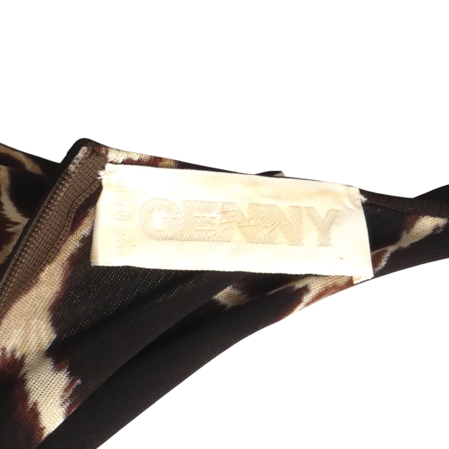 GENNY- 1980s Animal Print Knit Maxi Dress, Size 10