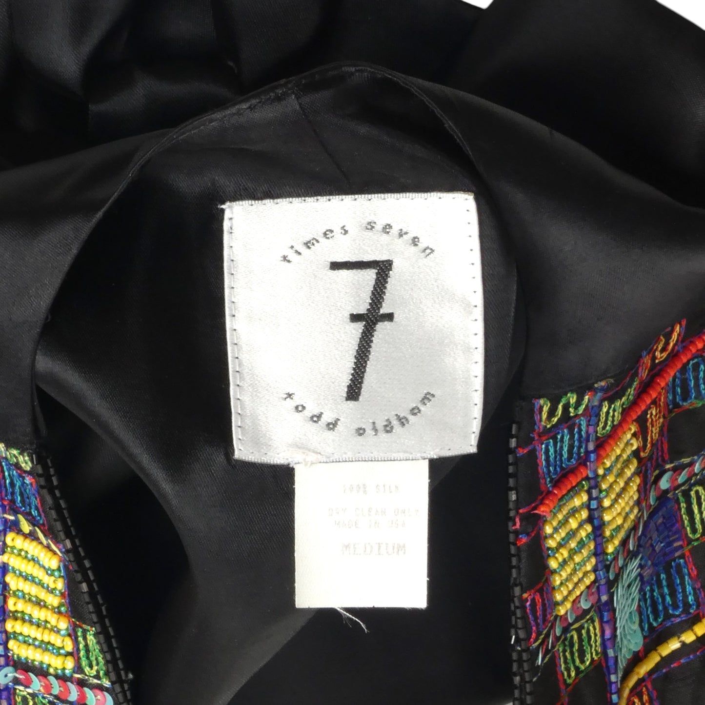 TODD OLDHAM- 1990s Sequin & Beaded Vest, Size 6