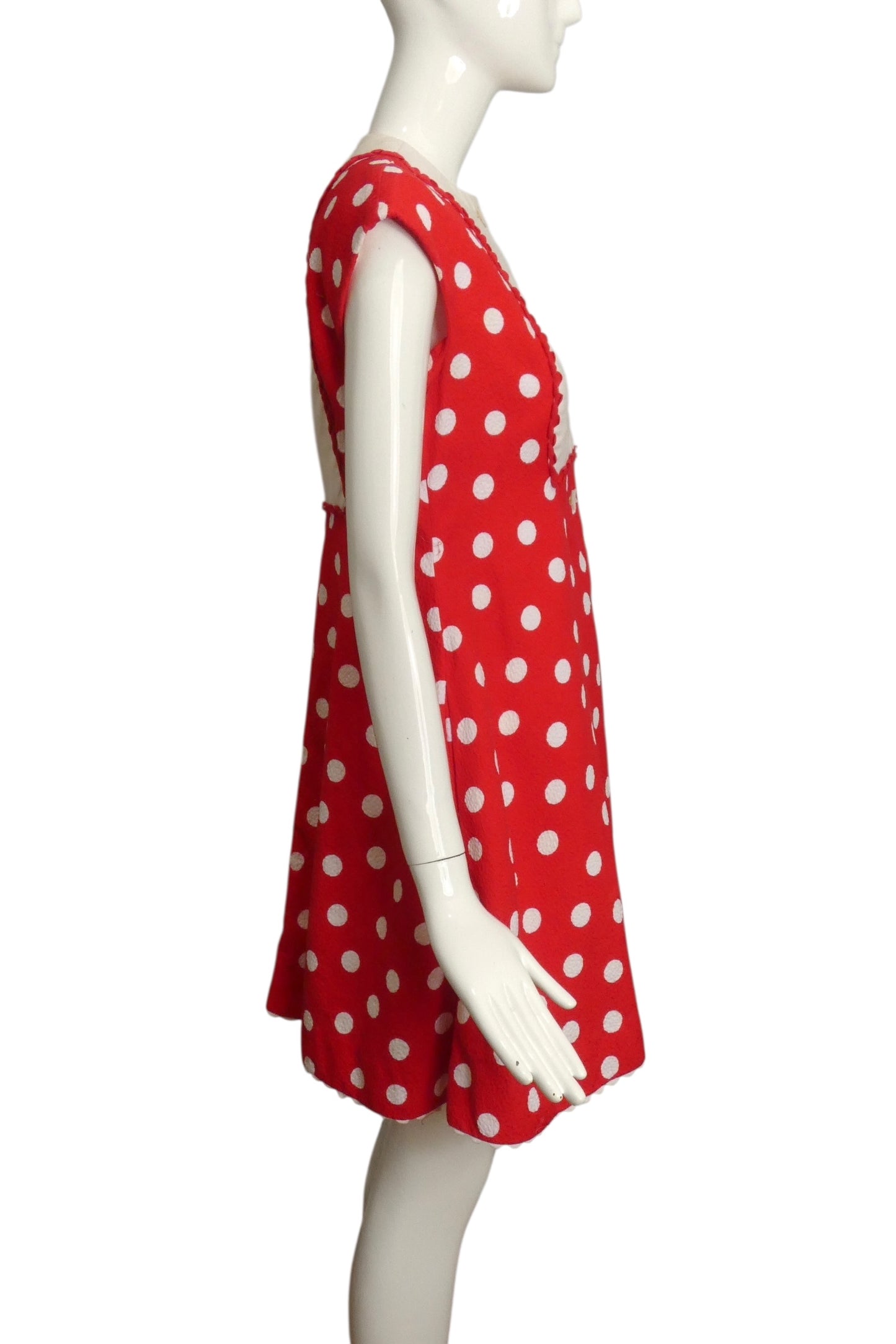 GEOFFREY BEENE- 1990s Polka Dot Dress, Size 4