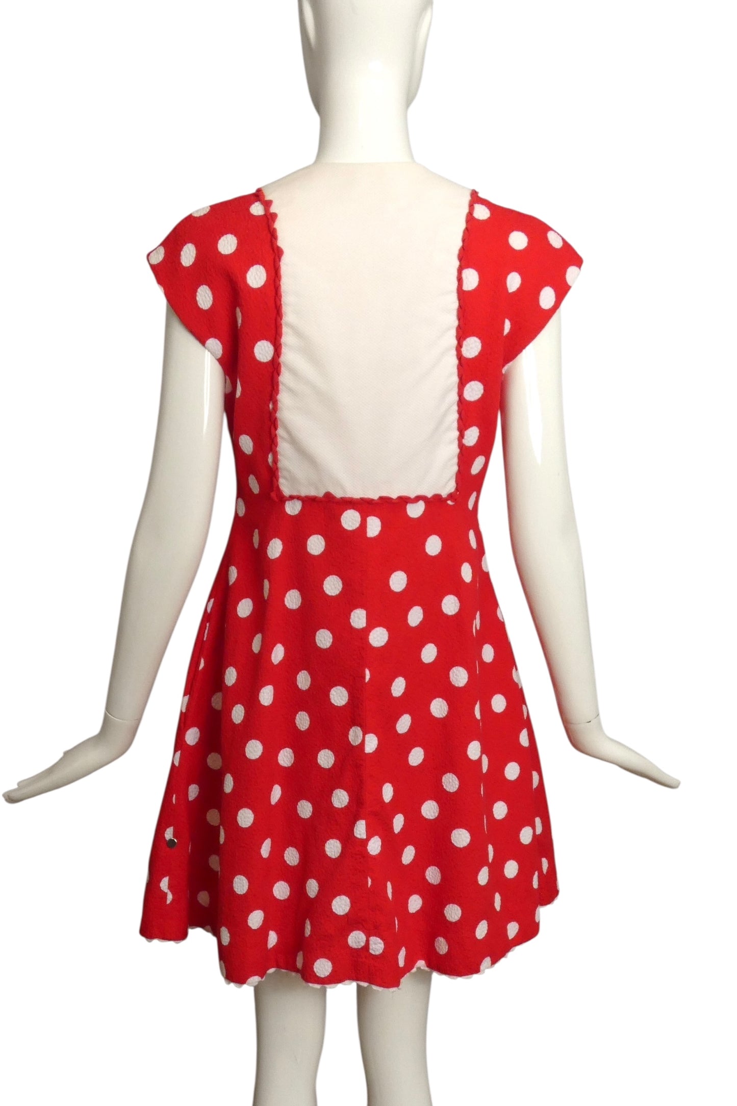GEOFFREY BEENE- 1990s Polka Dot Dress, Size 4