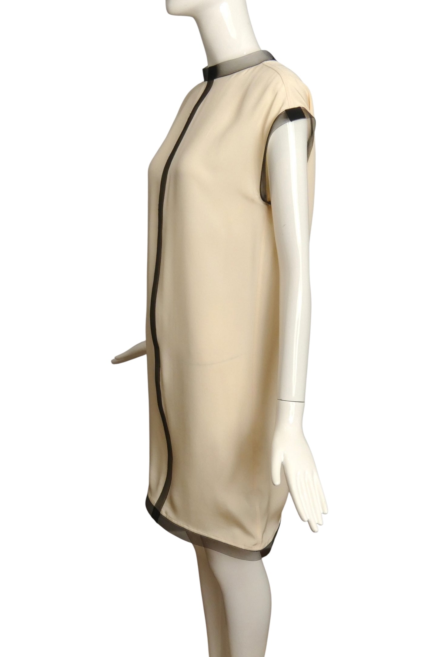 GEOFFREY BEENE- 1990s Silk & Horsehair Dress, Size 6