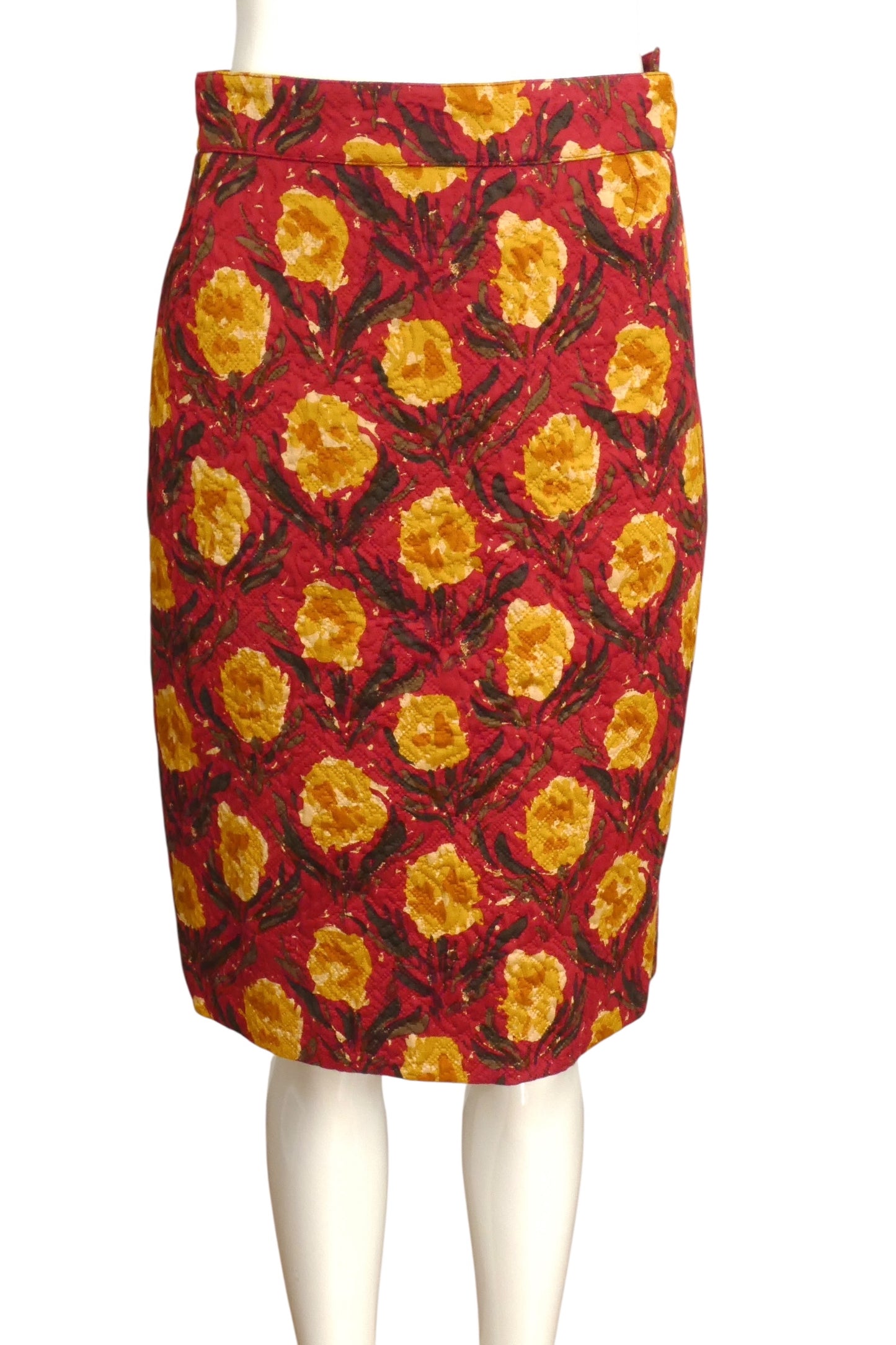 CHRISTIAN LACROIX- 1990s Floral Cotton Brocade Skirt Suit, Size 8