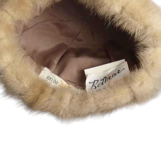 1960s Blonde Mink Fur Hat