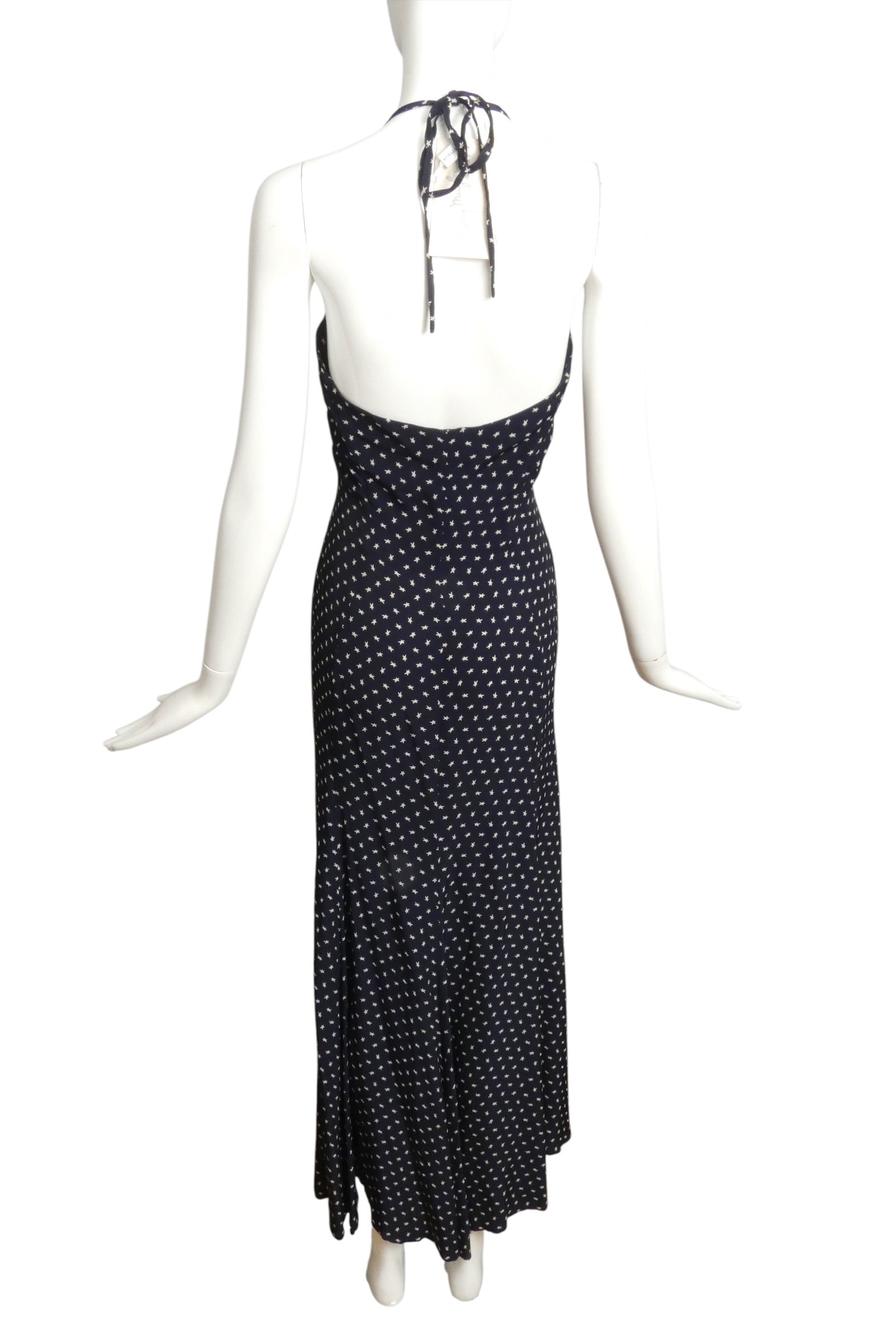 THIERRY MUGLER ACTIV- NWT 1980s Star Print Knit Halter Dress, Size 8