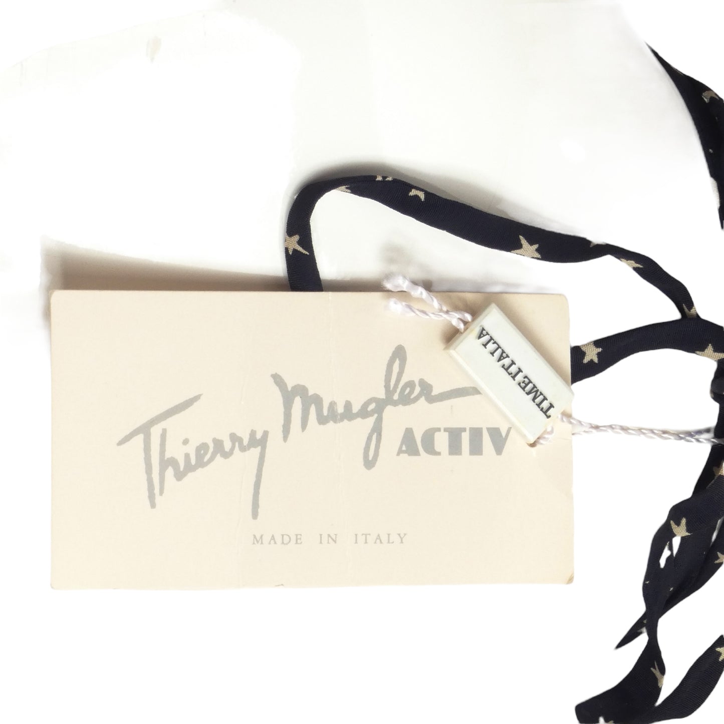 THIERRY MUGLER ACTIV- NWT 1980s Star Print Knit Halter Dress, Size 8