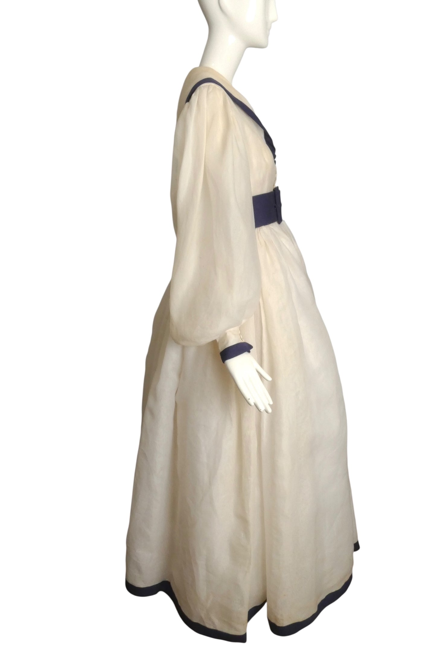 NORMAN NORELL- AS IS 1968 Organza Sailor Ball Gown, Size 4