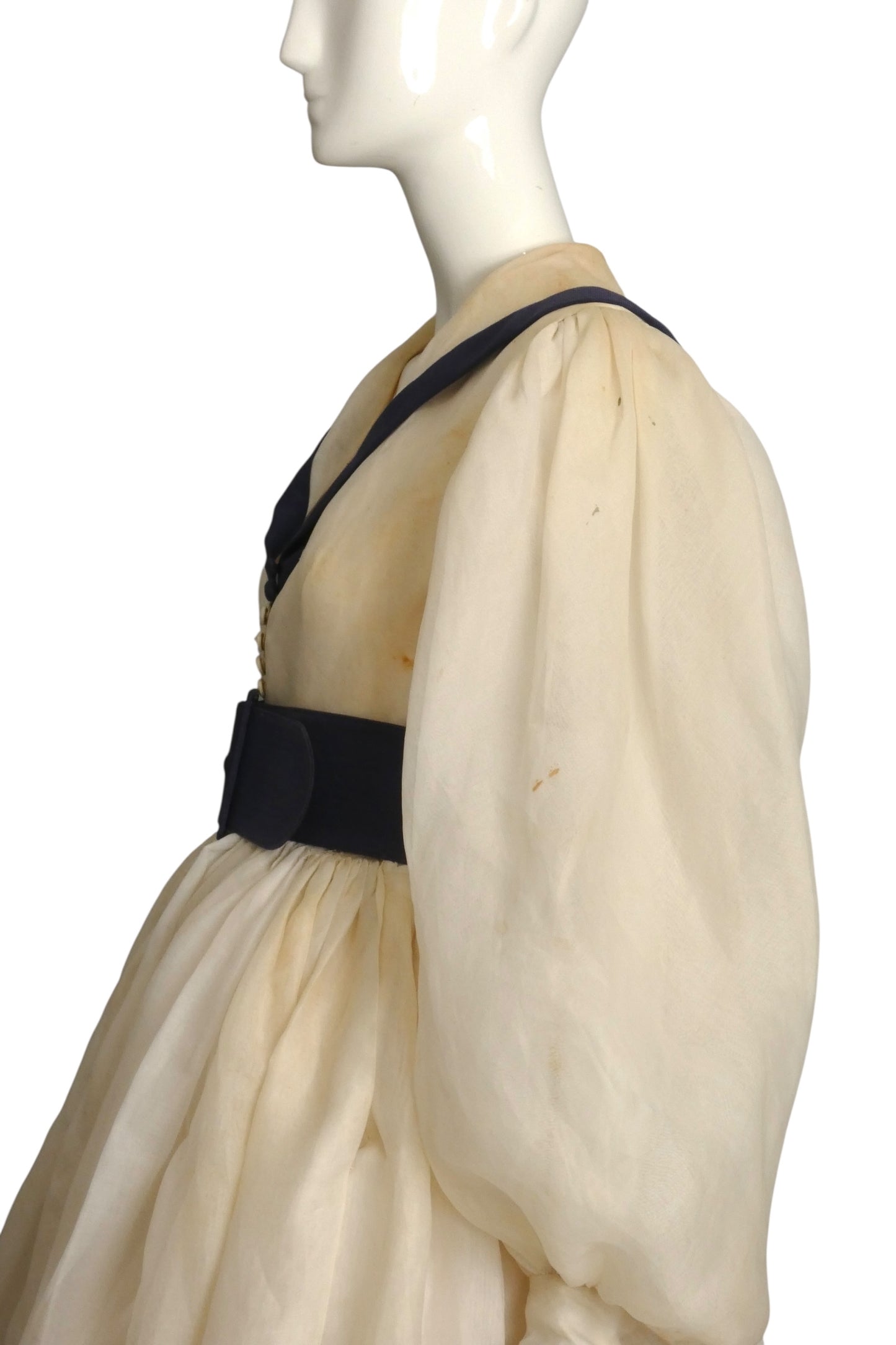 NORMAN NORELL- AS IS 1968 Organza Sailor Ball Gown, Size 4