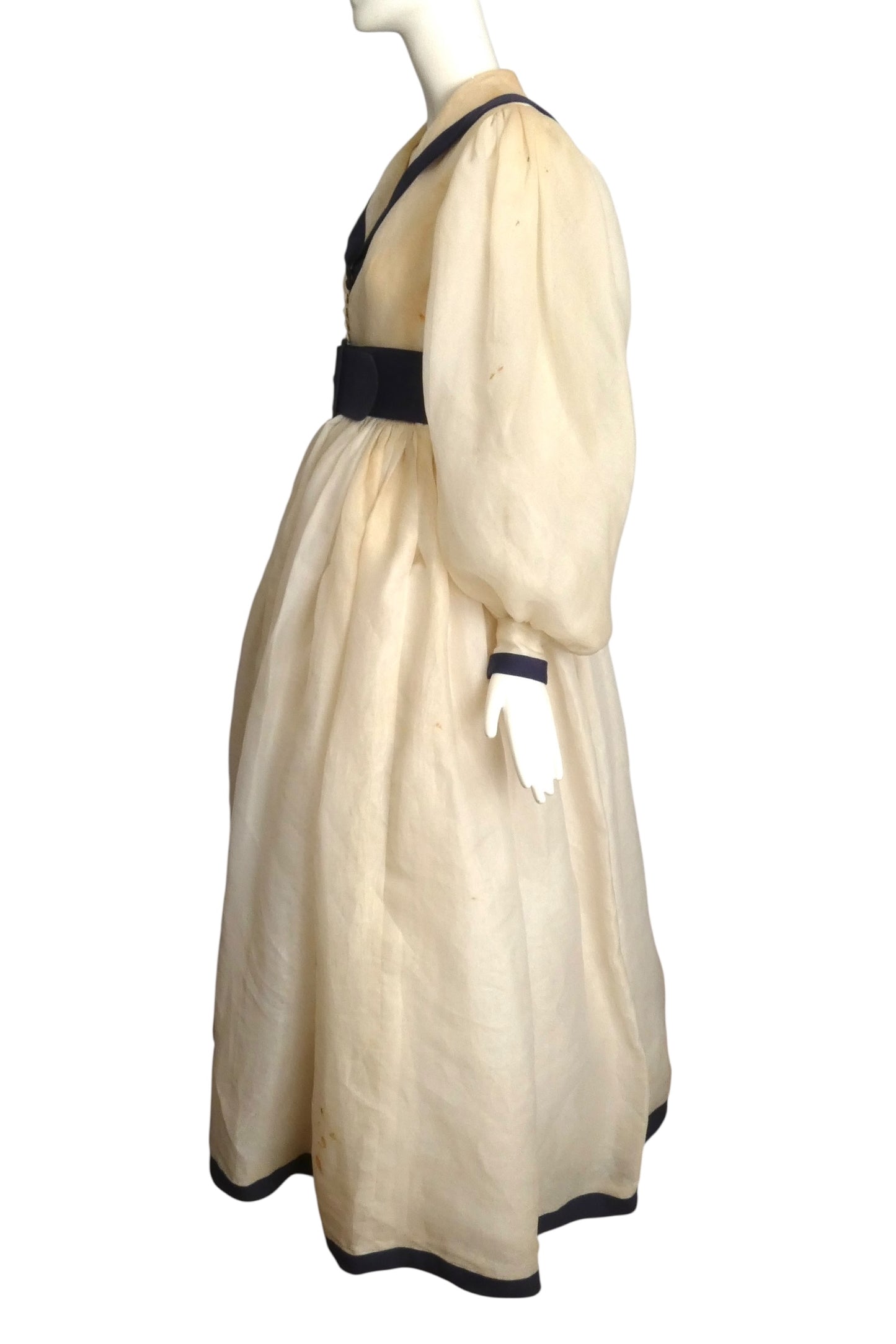 NORMAN NORELL- AS IS 1968 Organza Sailor Ball Gown, Size 4