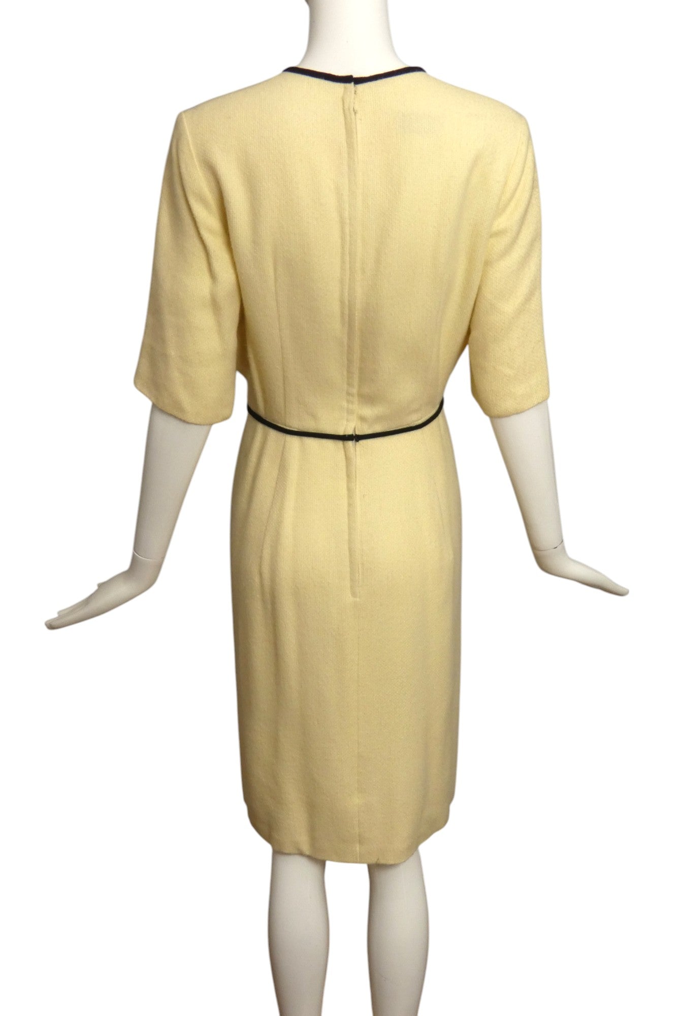 1960s Ivory Embroidered Dress, Size 6