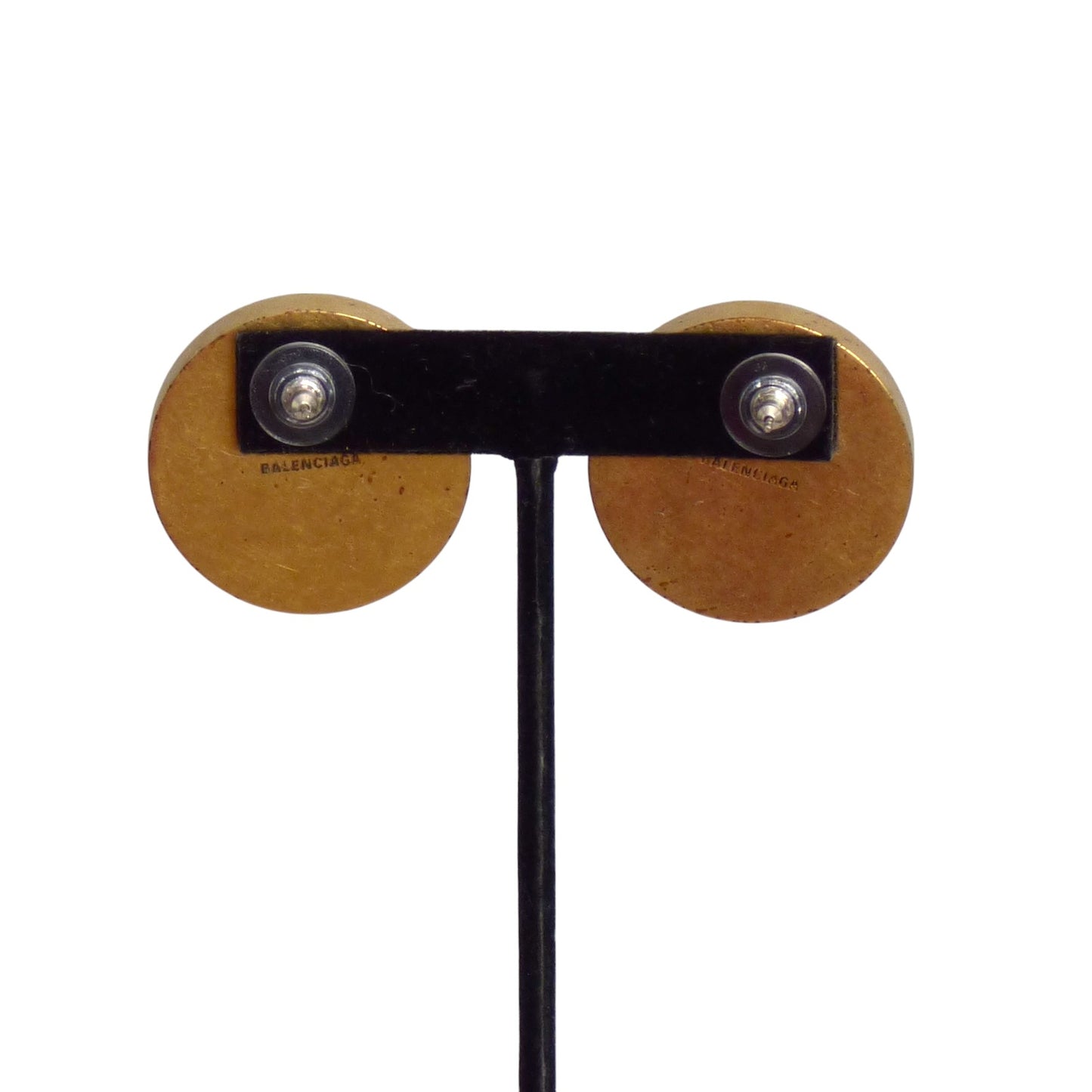 BALENCIAGA-Marble Button Earrings