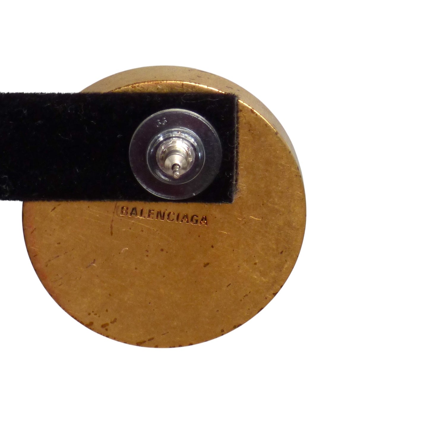 BALENCIAGA-Marble Button Earrings