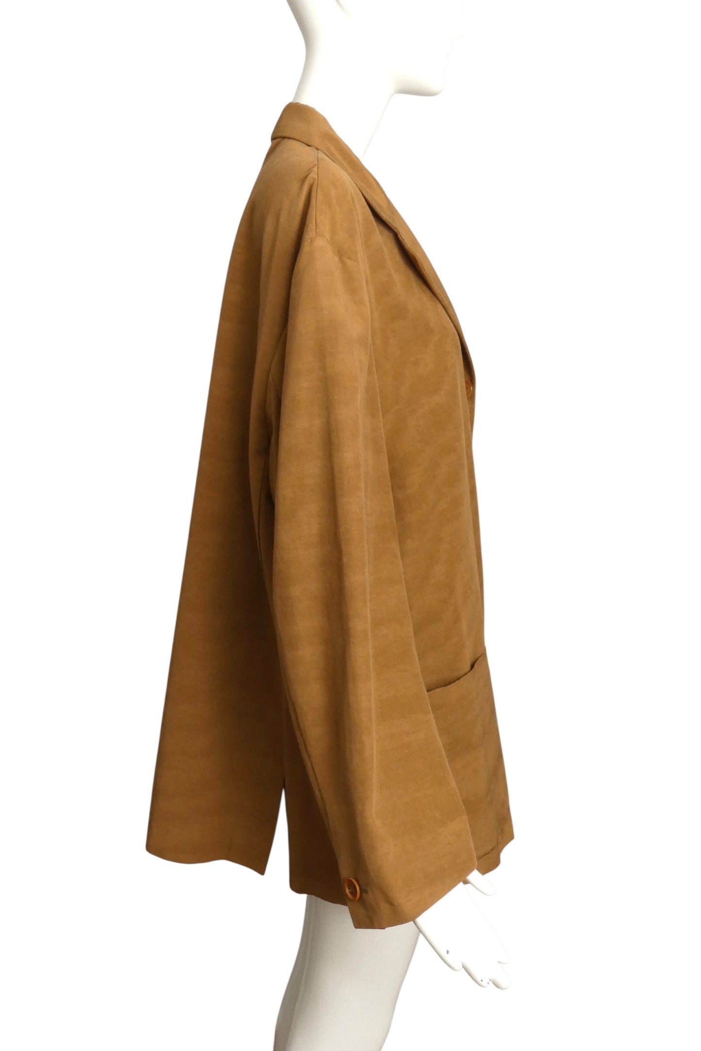 ROMEO GIGLI- 1980s Brown Moire Cotton Blazer, Size 10