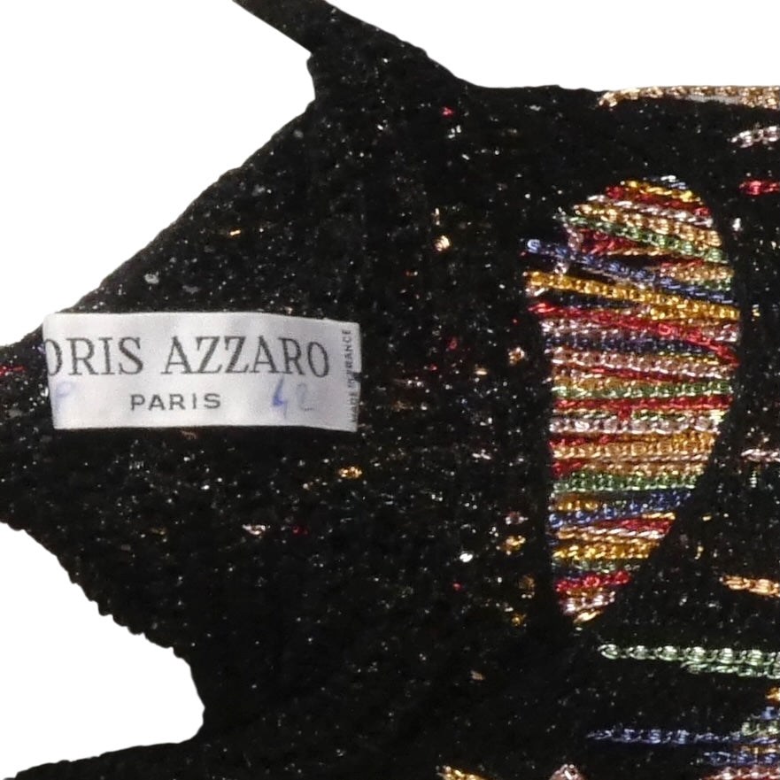 LORIS AZZARO- 1970s Chain Fringe Sweater Top, Size 4