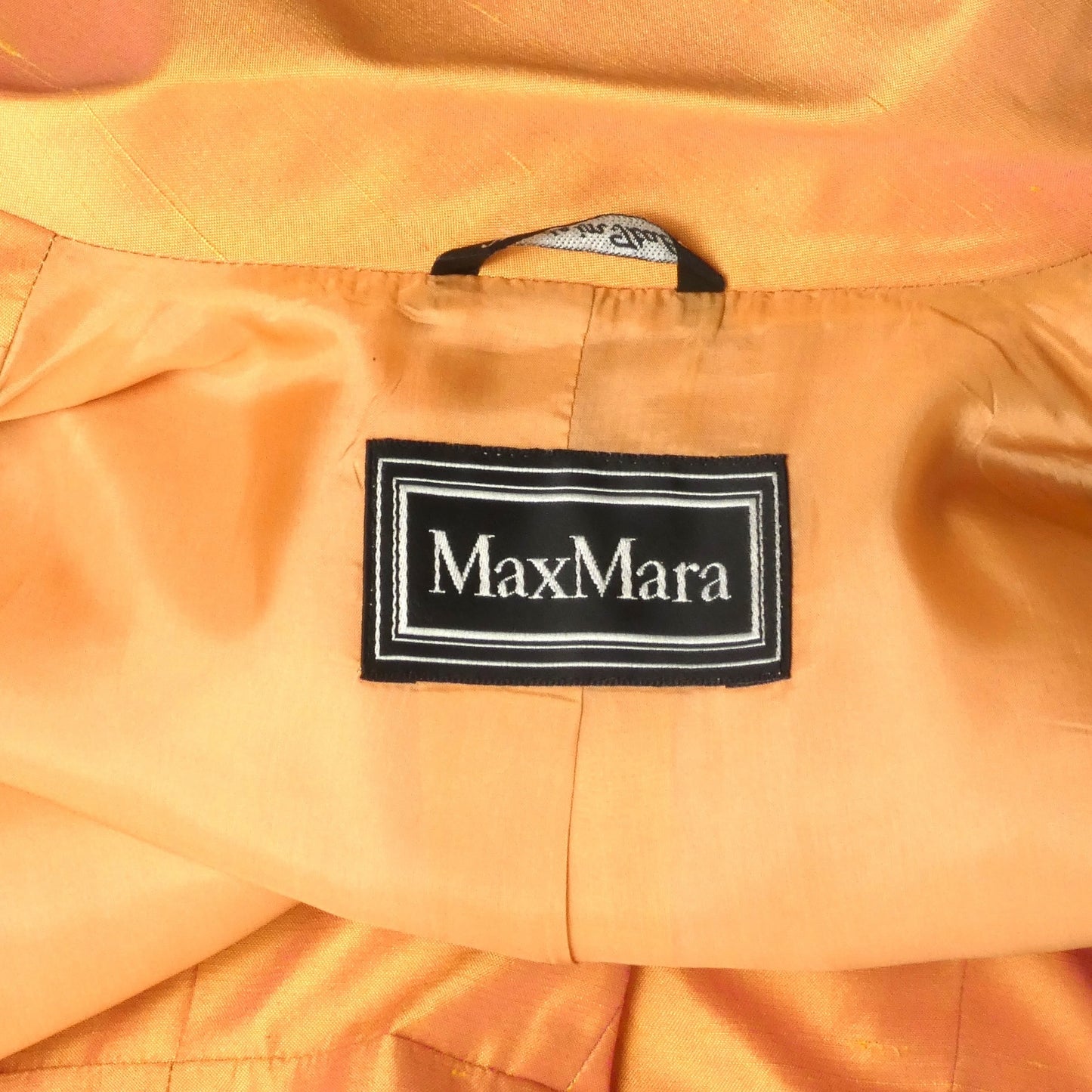 MAX MARA- 1990s Peach Silk Jumpsuit Ensemble, Size 8