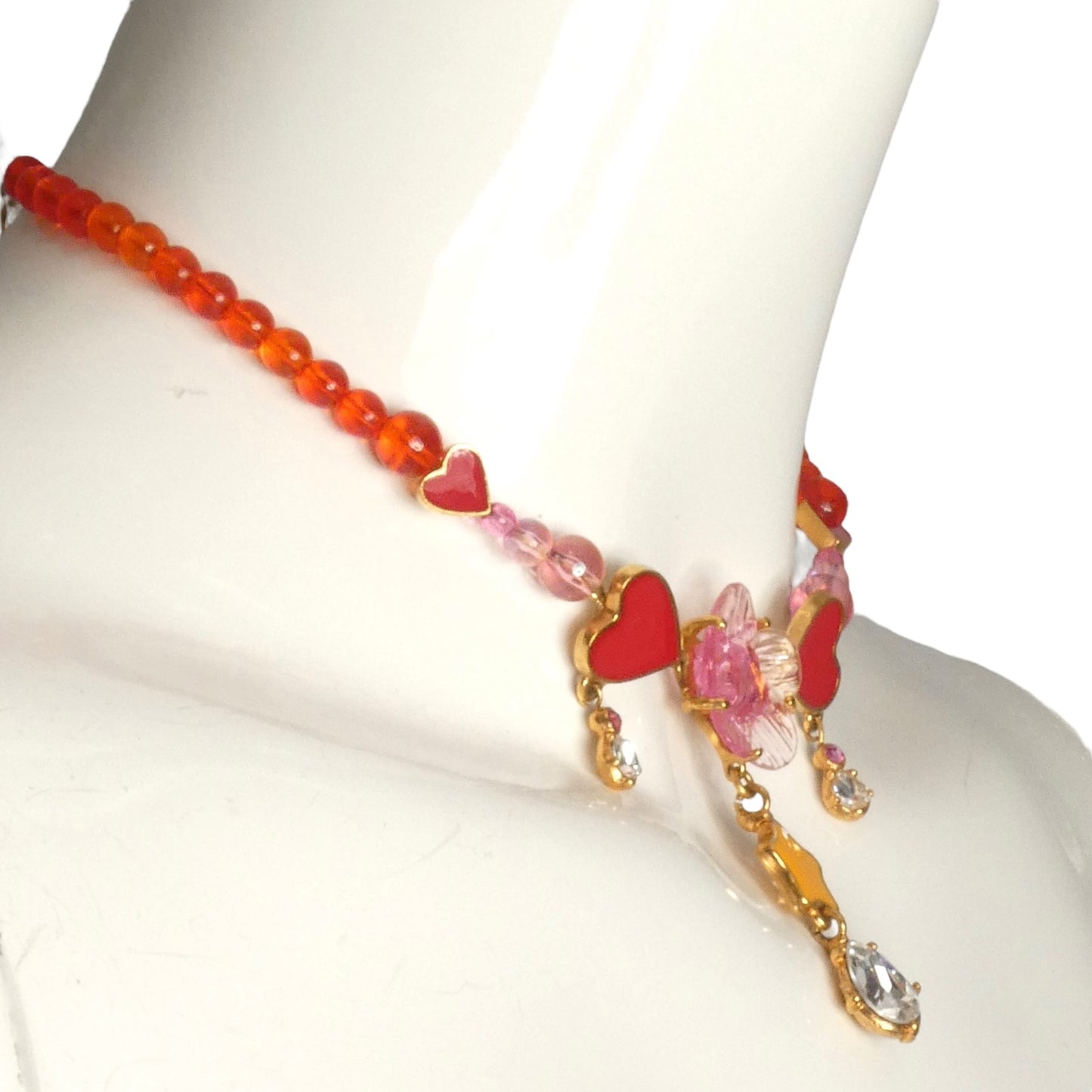 CHRISTIAN DIOR- Multi Color Stars & Hearts Necklace