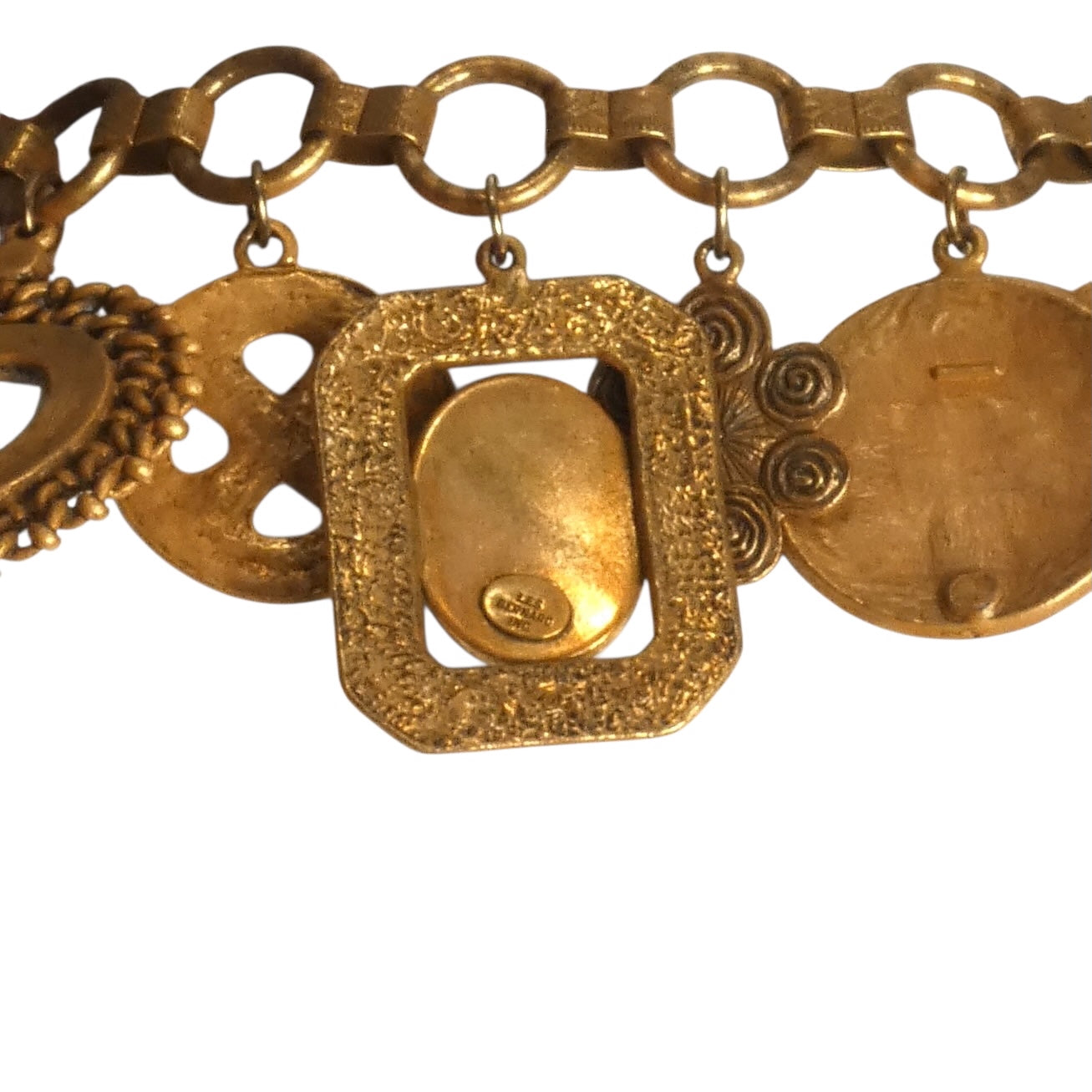 LES BERNARD- Brass Medallion Necklace
