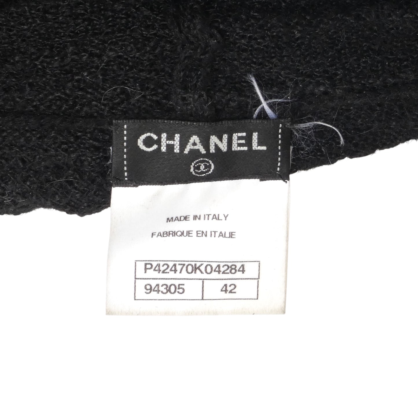 CHANEL- Black Wool Turtle Neck Sweater, Size 14