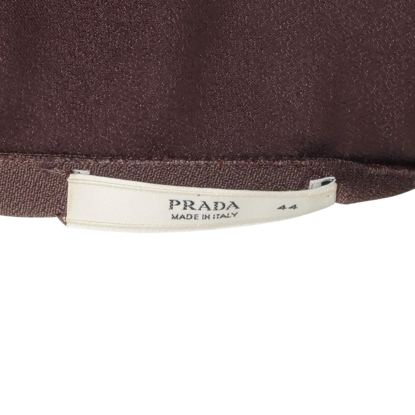 PRADA- 2009 Brown Shirred Cocktail Dress, Size 8