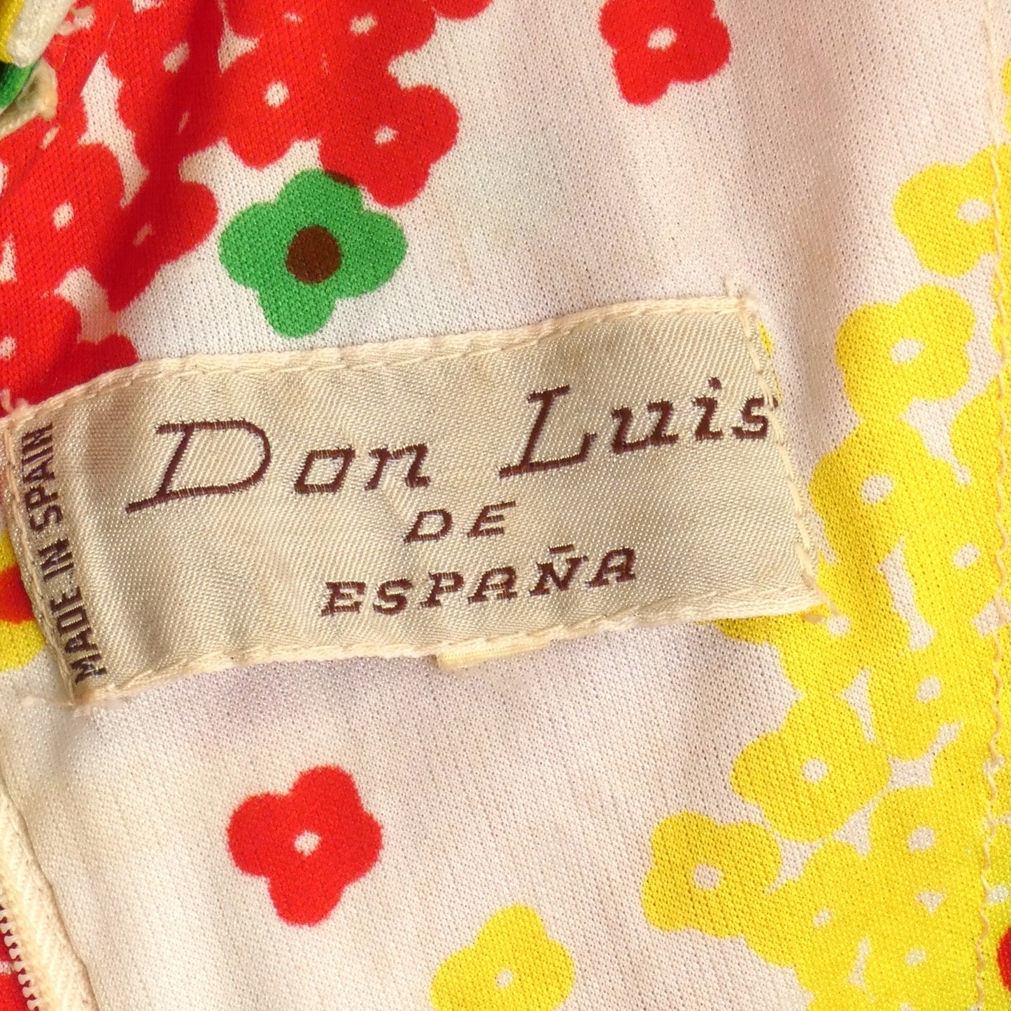 DON LUIS-1970s Multi Color Floral Knit Maxi Dress, Size 6