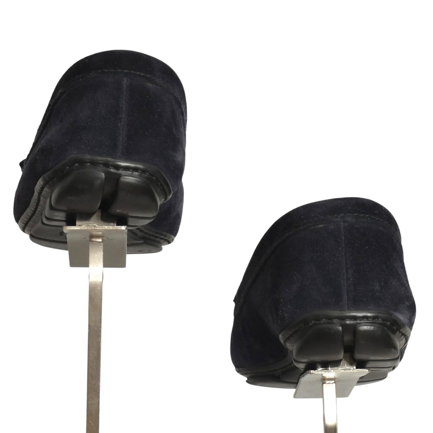 PRADA- Blue Suede Driving Mocassins, Size 38.5