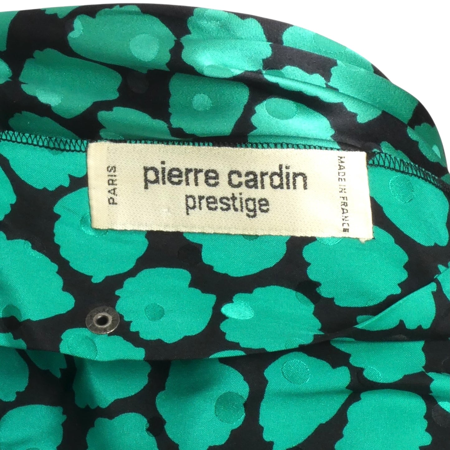 PIERRE CARDIN PRESTIGE- 1986 Printed Silk Blouse, Size 6