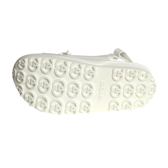 GUCCI- NIB White Soft Rubber Sandals, Size 40