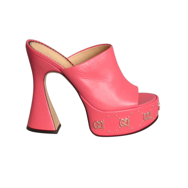 GUCCI- NIB 2023 Pink Malaga Kid Platform Pumps, Size 35.5