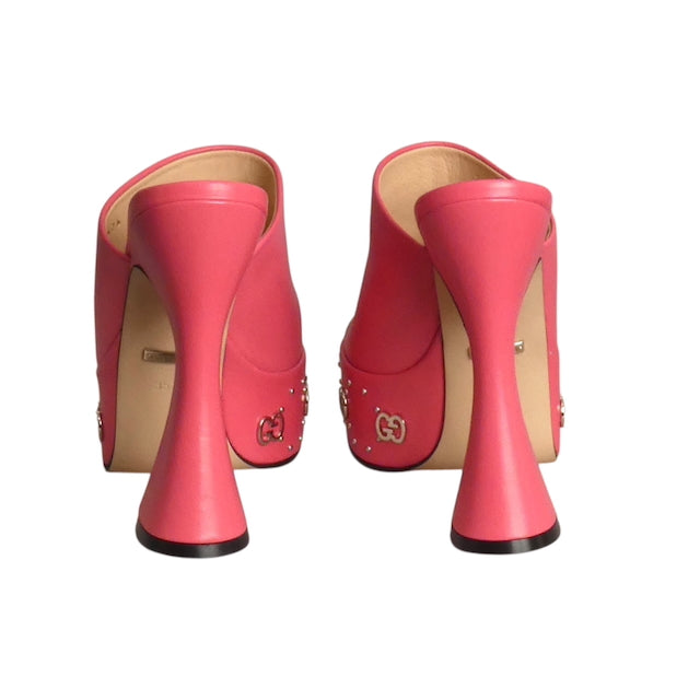 GUCCI- NIB 2023 Pink Malaga Kid Platform Pumps, Size 35.5