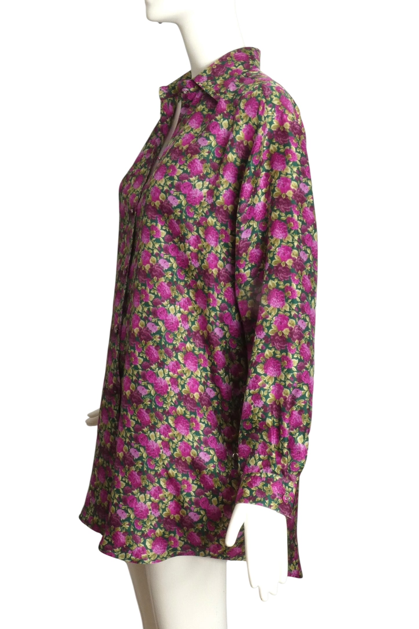 GUCCI- NWT 2023 Floral Silk Tunic & Bra Top, Size 6