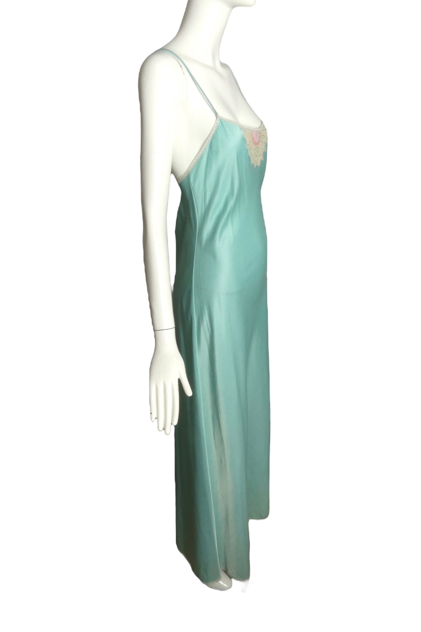 BILL TICE- 1970s 2pc Sateen Knit Nightgown & Bed Jacket, Size 4